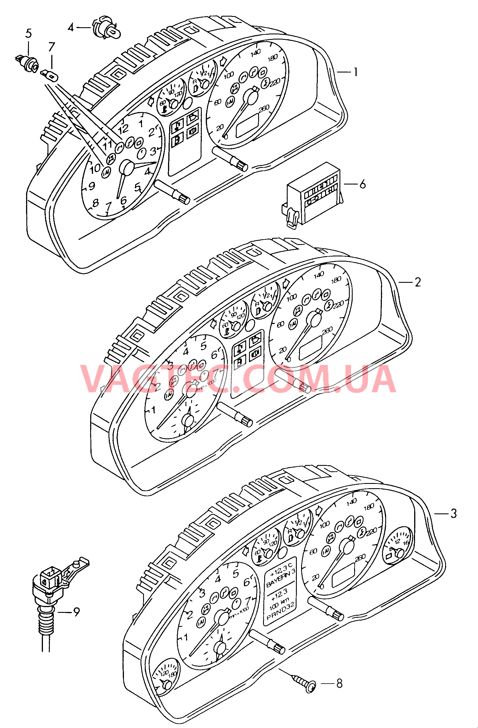 Комбинация приборов  F 8D-Y-000 001>> для AUDI A4Q 2000