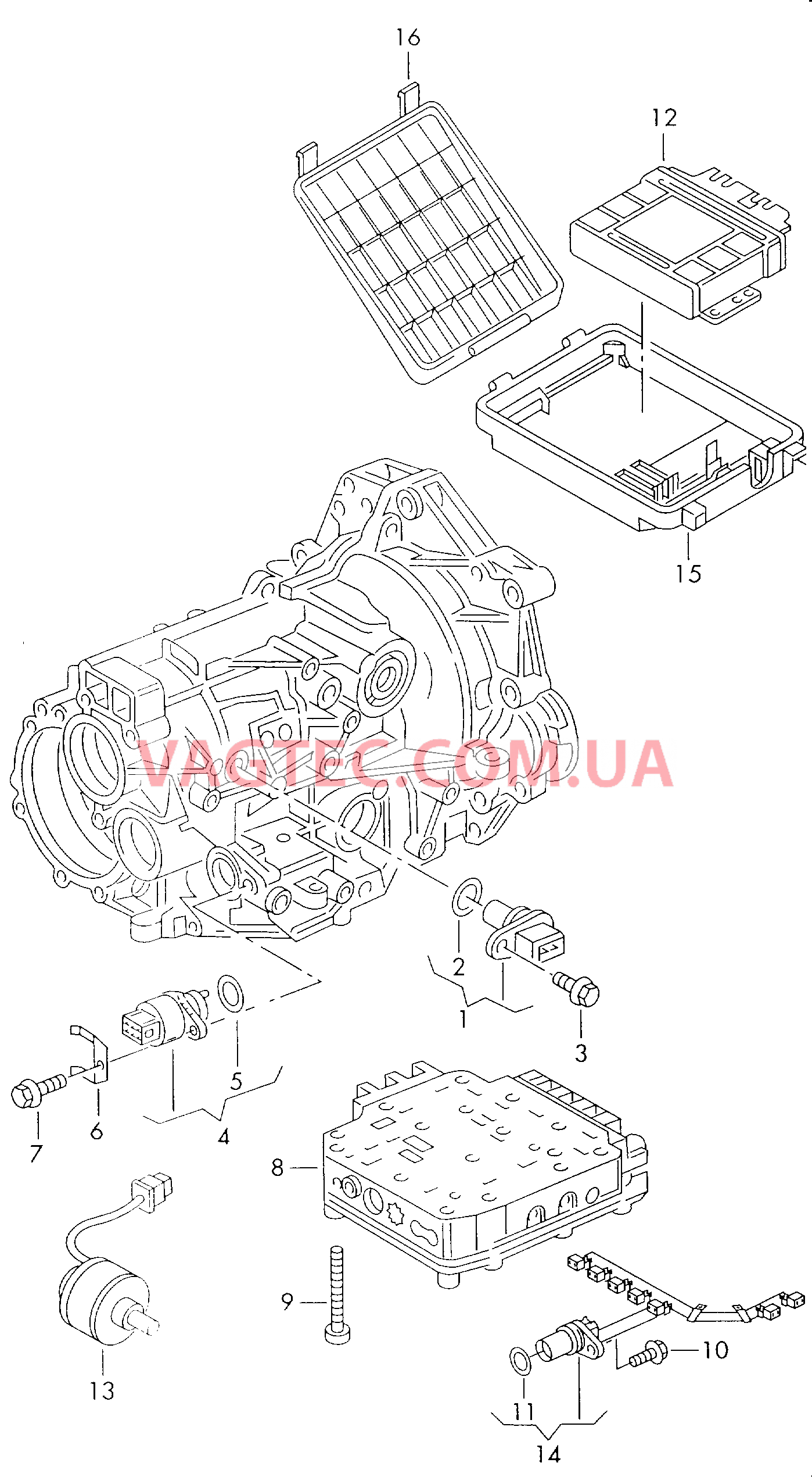 БУ 4-ступенчатой АКП .  для VOLKSWAGEN Passat 2000-1