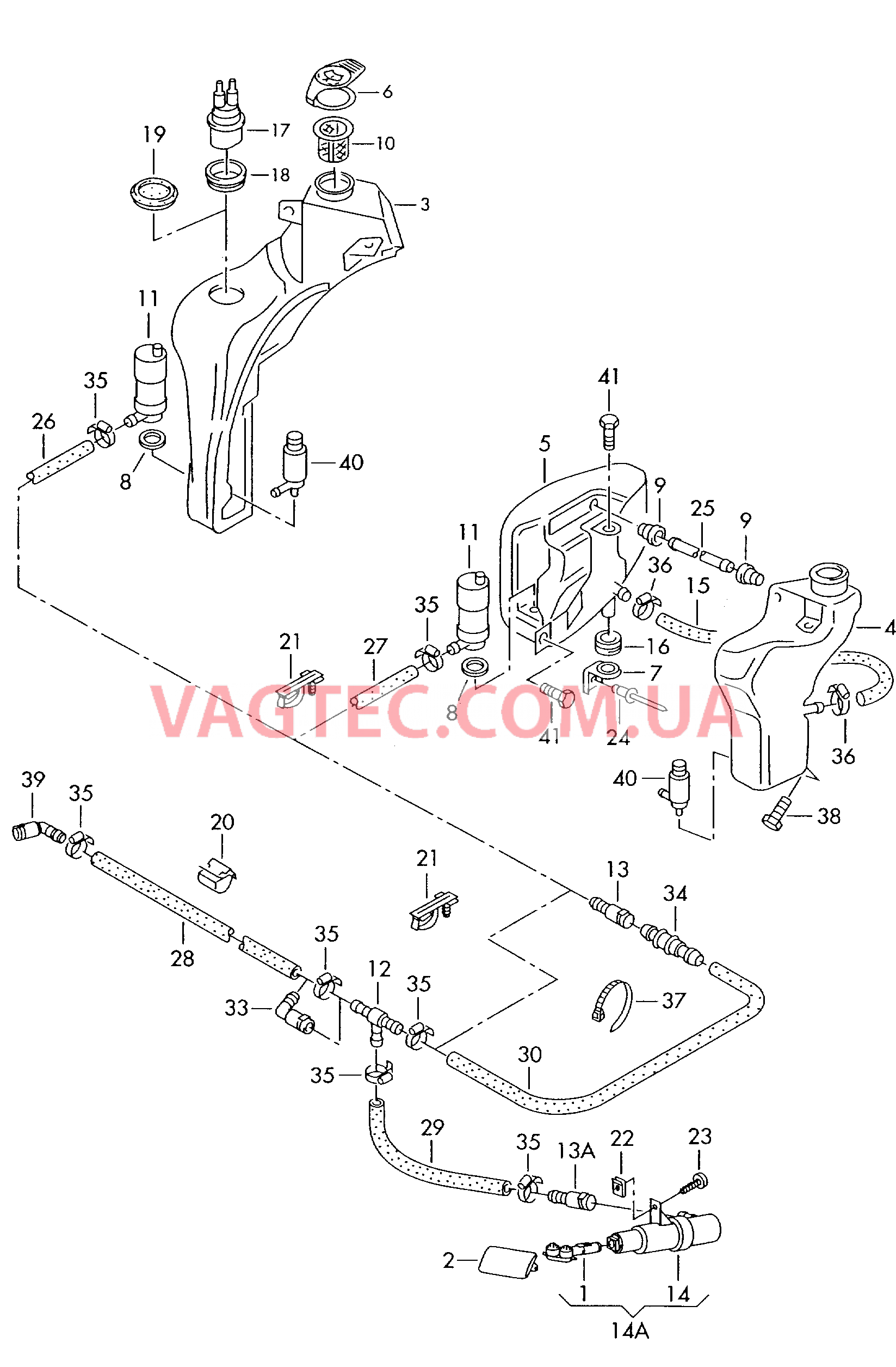 Омыватель фар  для VOLKSWAGEN Passat 2000-1