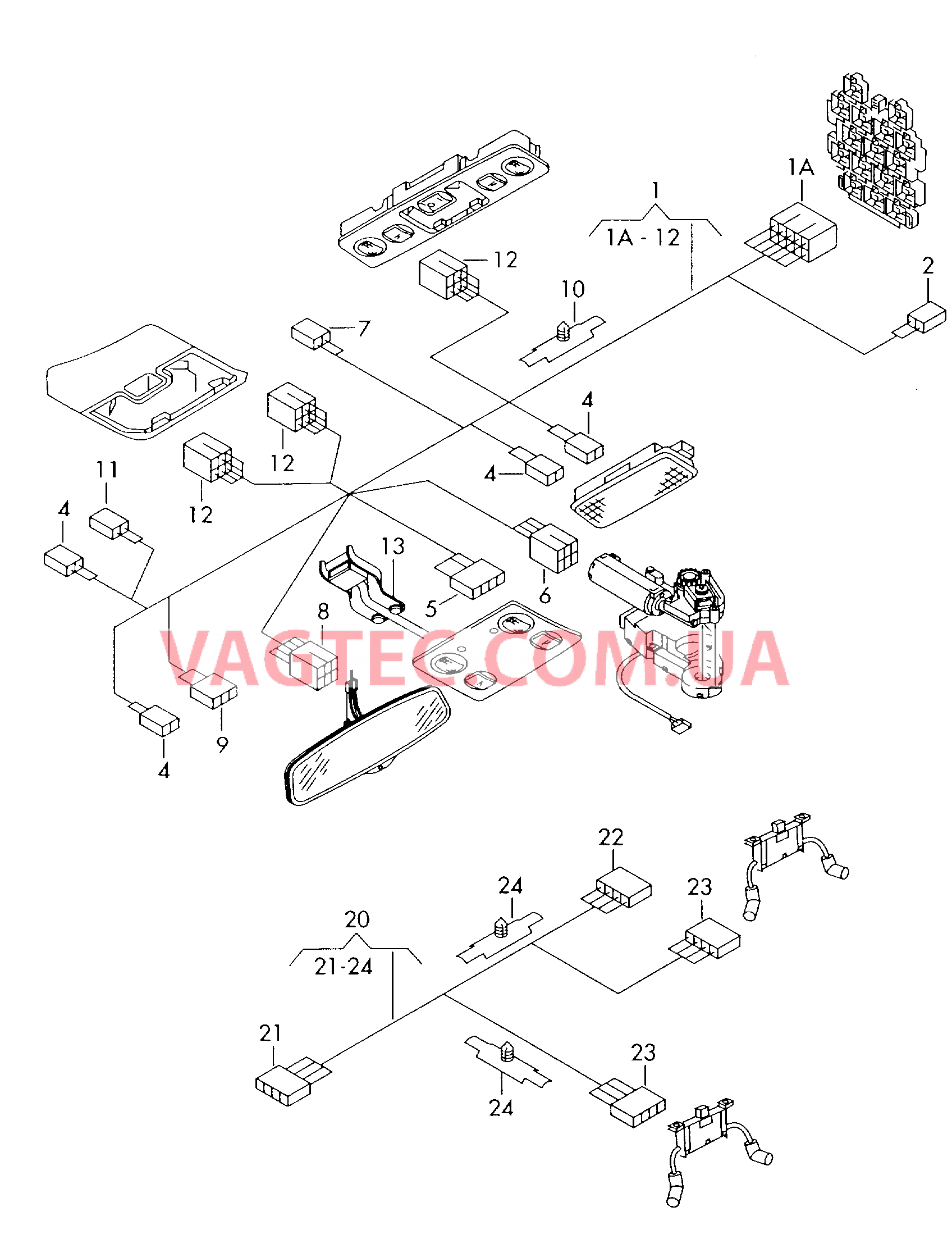 Жгут проводов крыши  для AUDI A6 2004