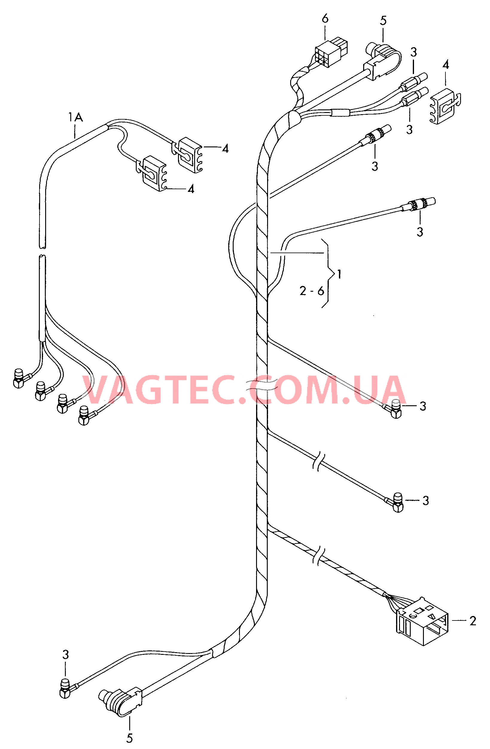 Жгут проводов для системы навигации с встроенной магнитолой  для AUDI A4Q 2001