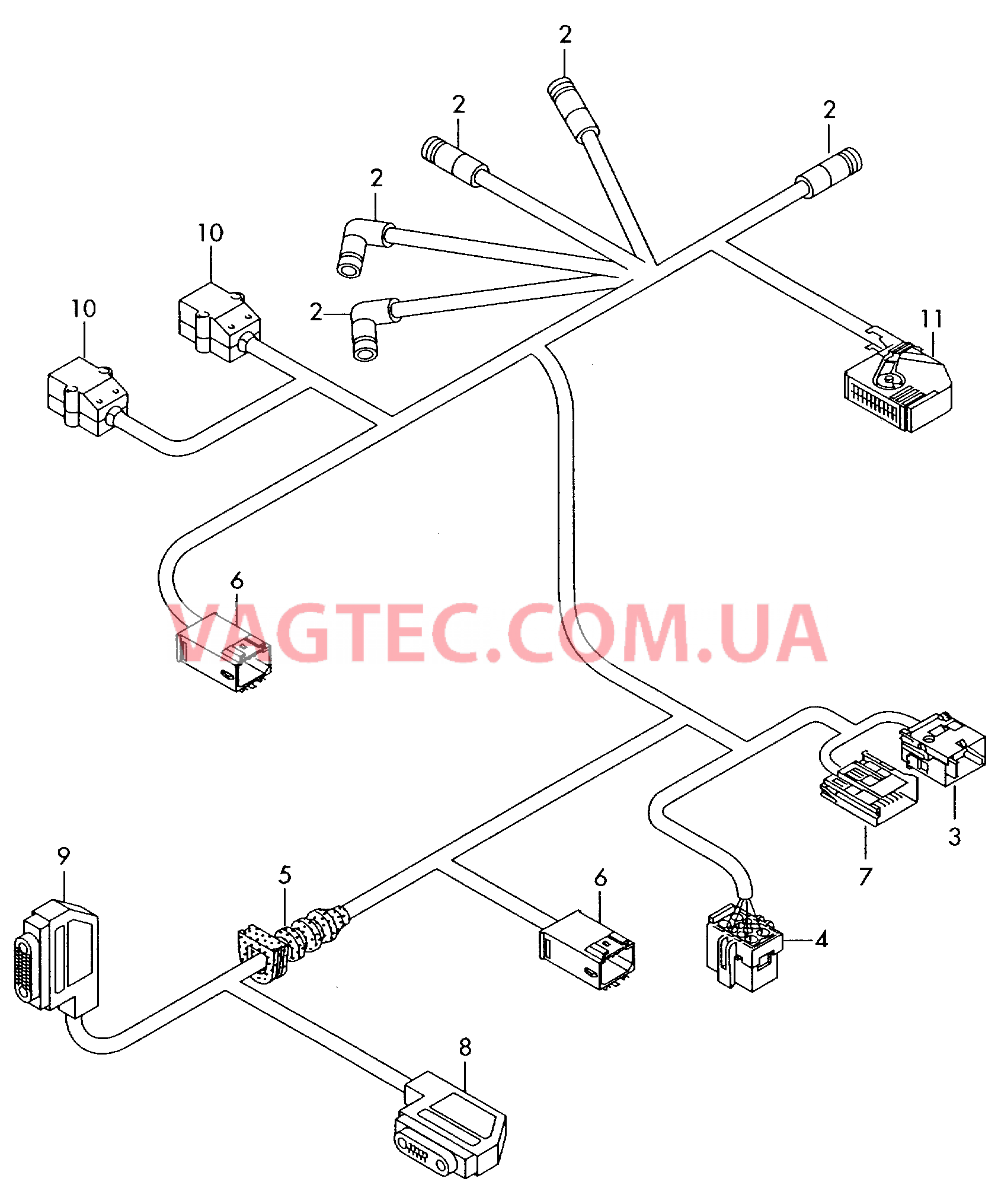  AUDI A4 Жгут проводов сис-мы Телематик для а/м с телефоном  для AUDI A4 2000