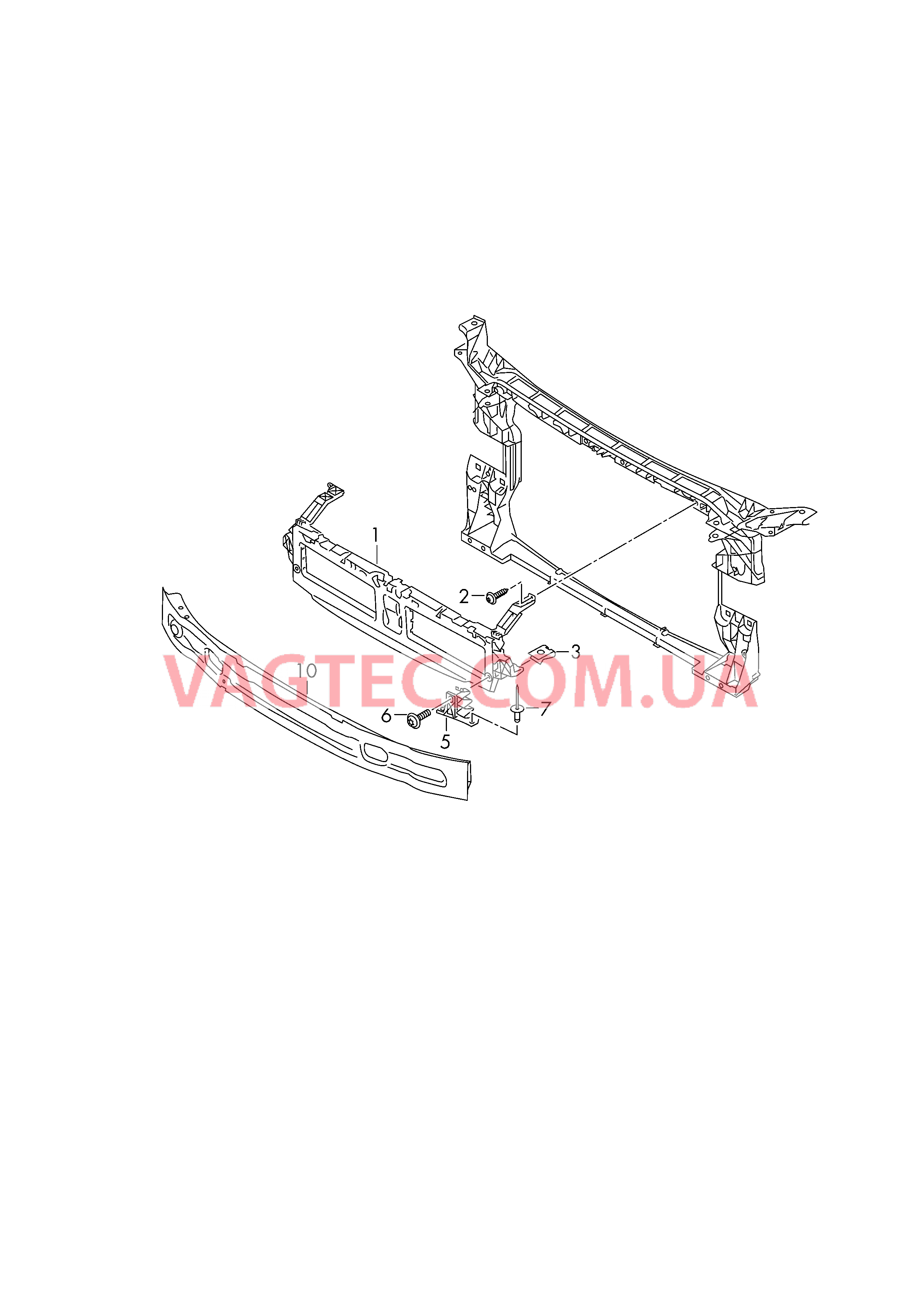 Кронштейн Несущая передняя панель  для AUDI A4 2017