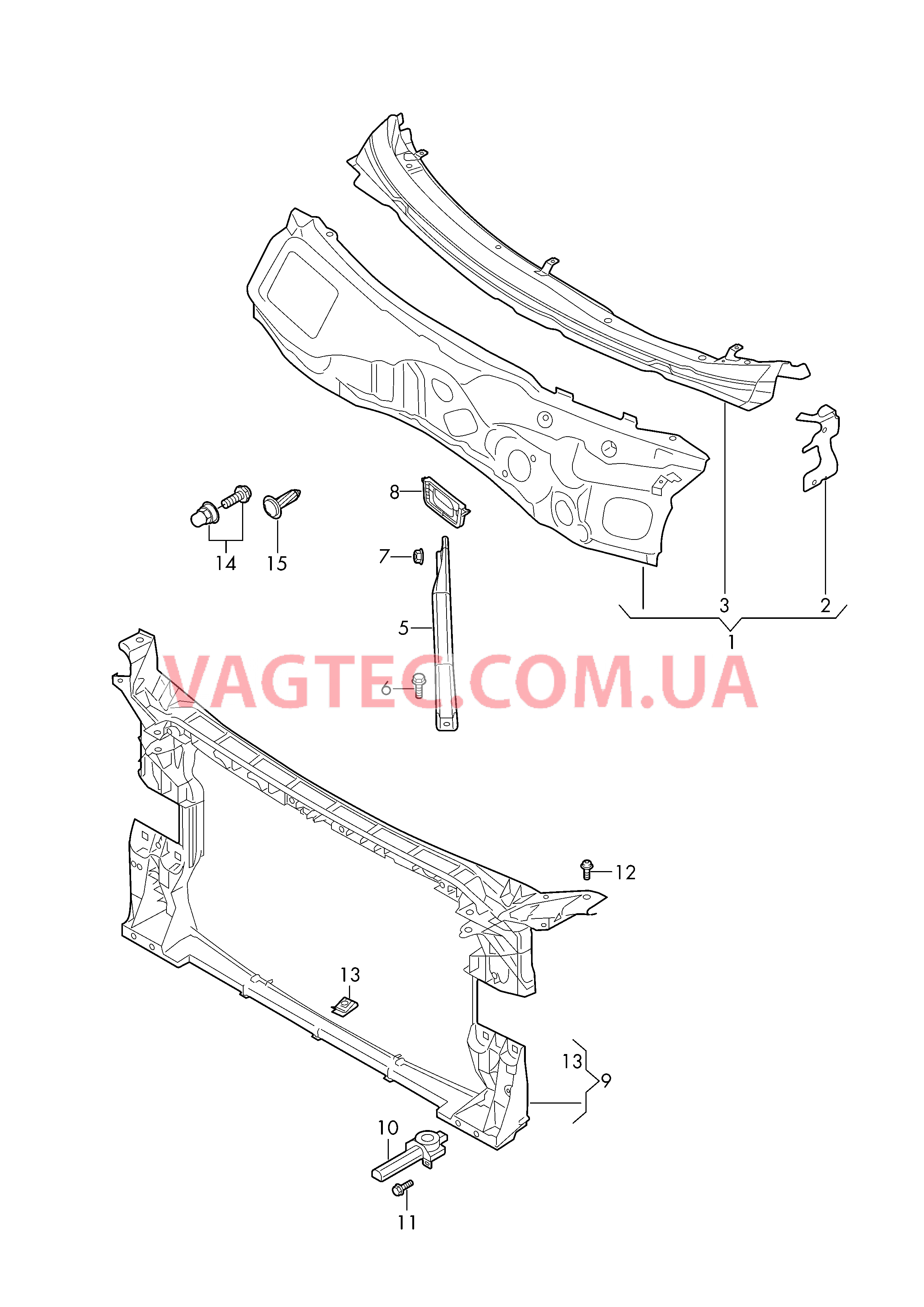 Передняя часть кузова  для AUDI A4Q 2017