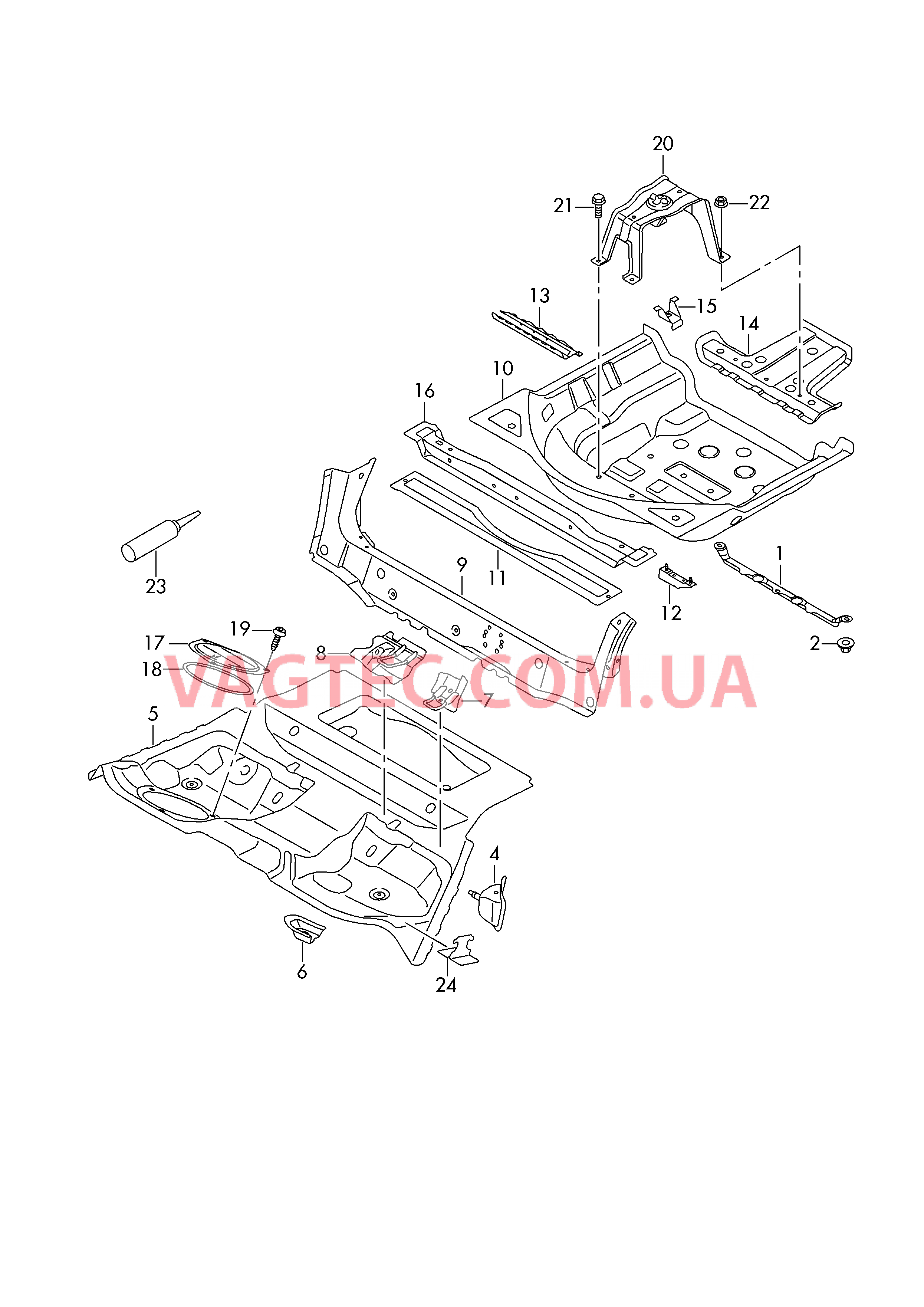 Пол багажника  для AUDI A4 2016