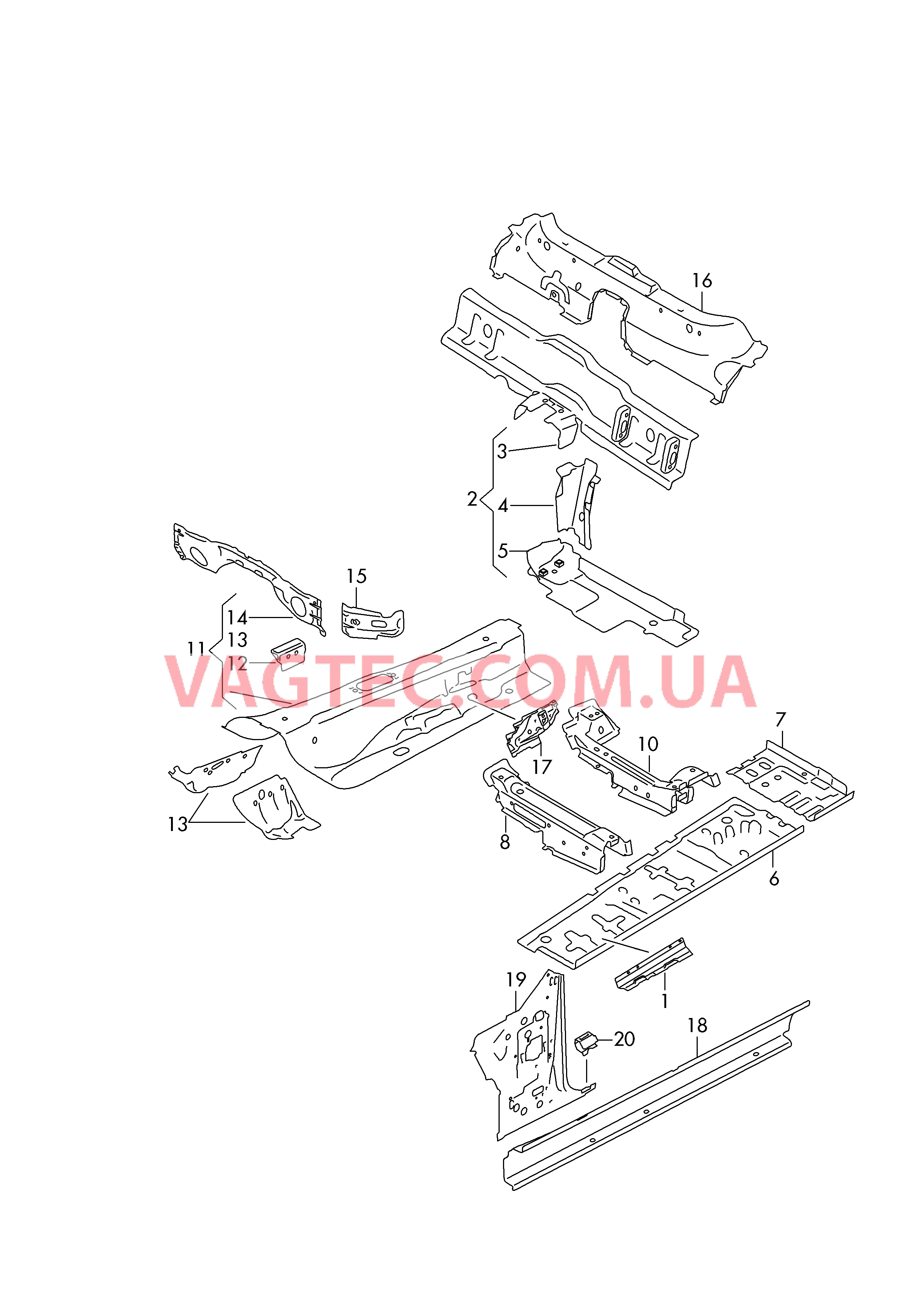 Детали нижней части кузова  для AUDI A4 2016