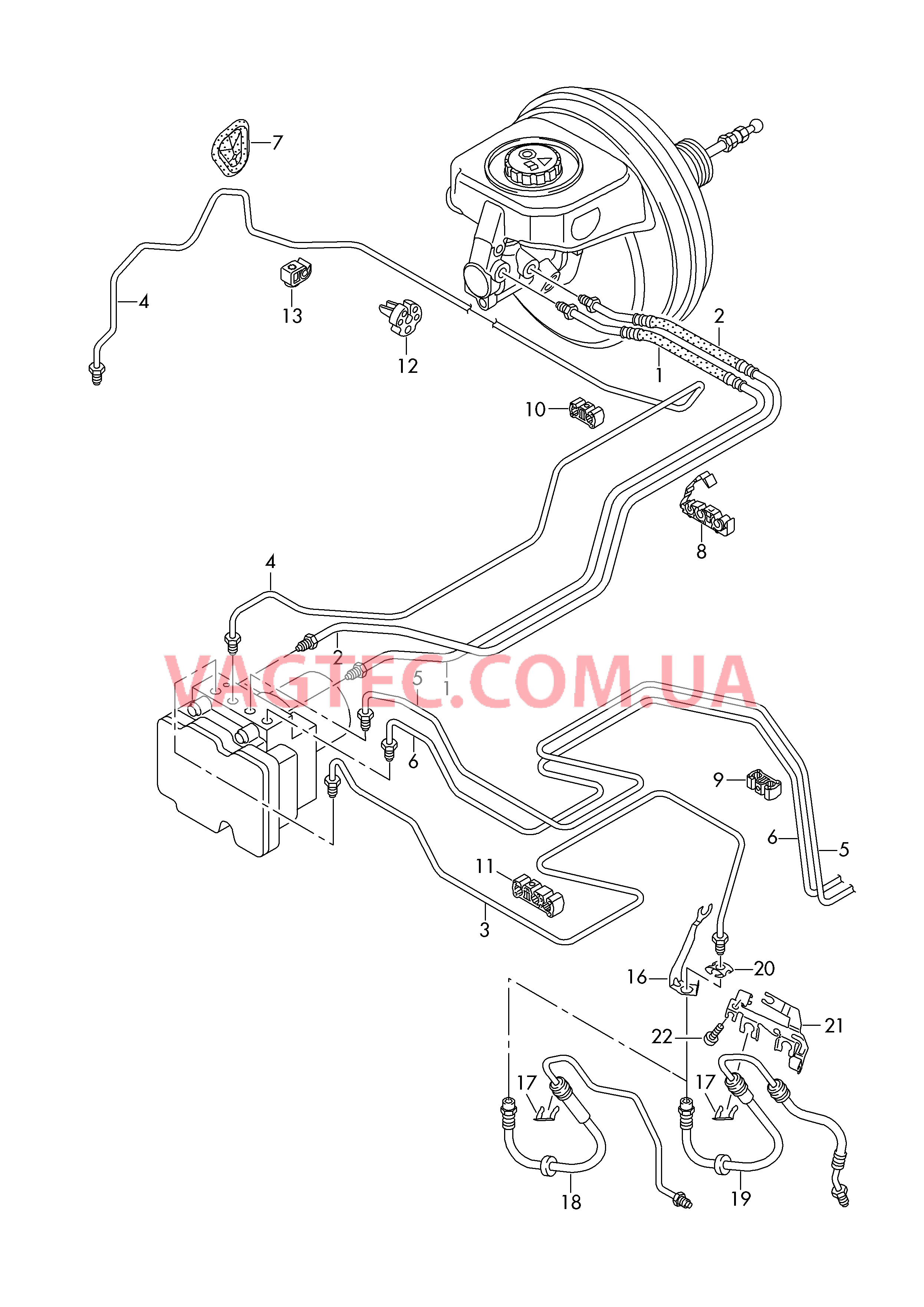 Тормозная трубка Тормозной шланг  для AUDI A4Q 2017