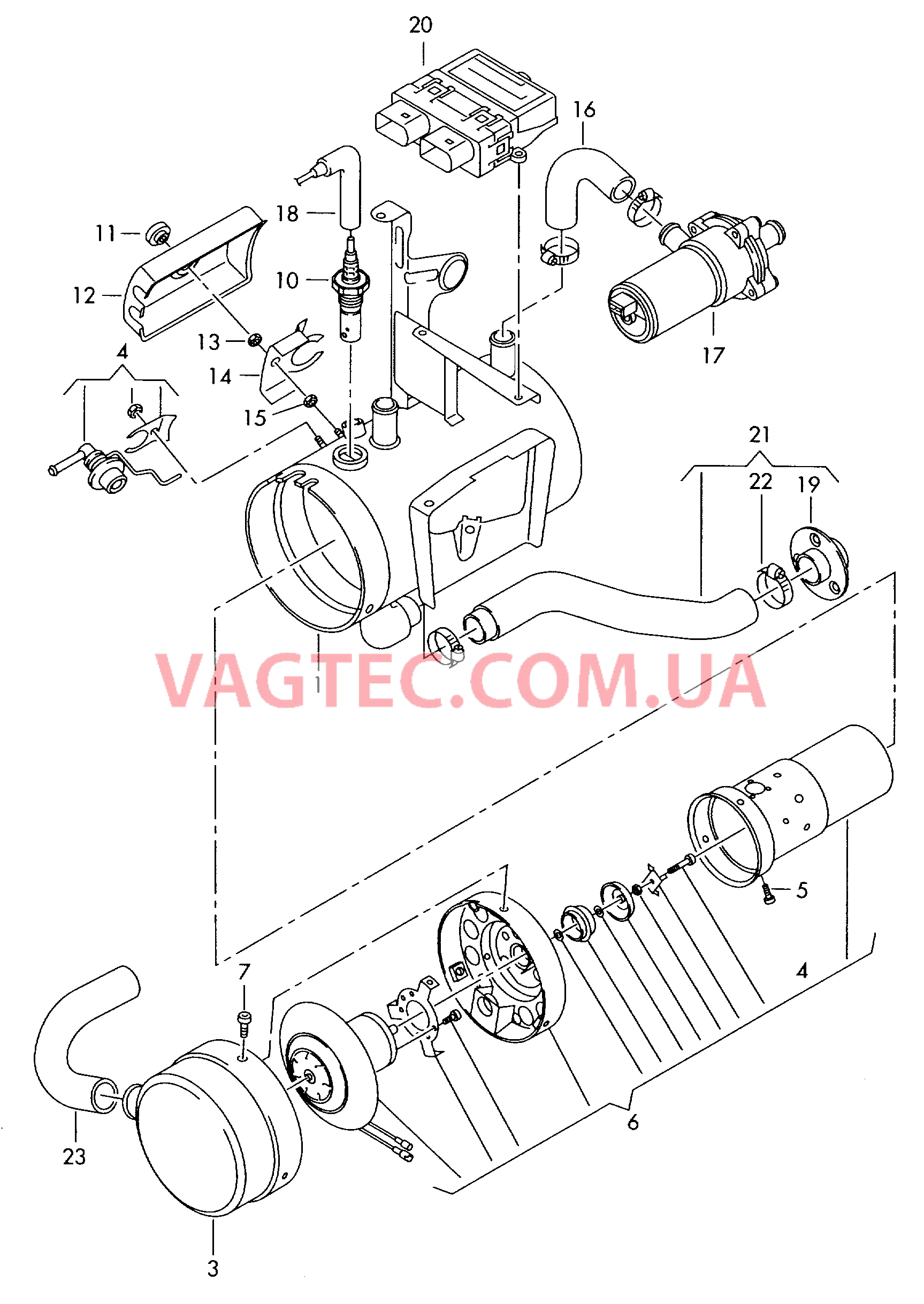 Автономный отопитель  для AUDI A4Q 2001-1