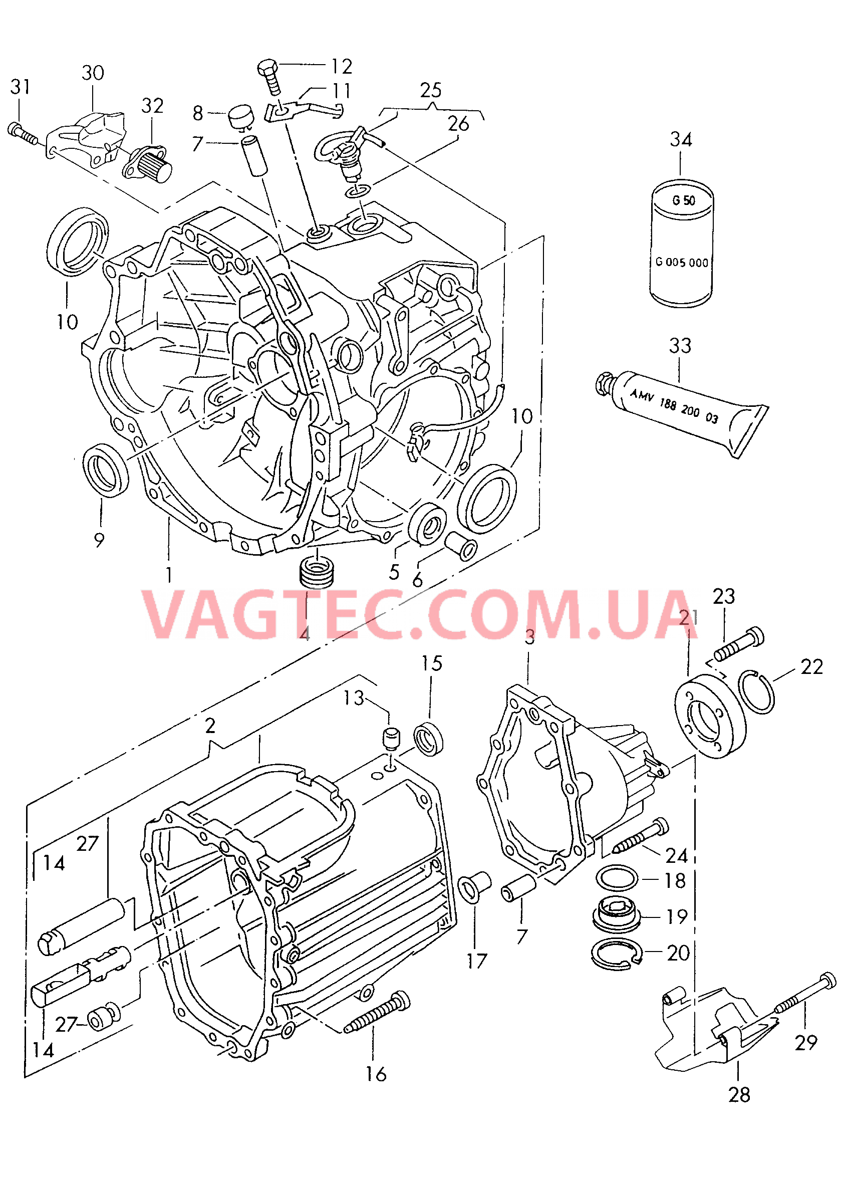 Картер коробки передач  для AUDI A4 2004