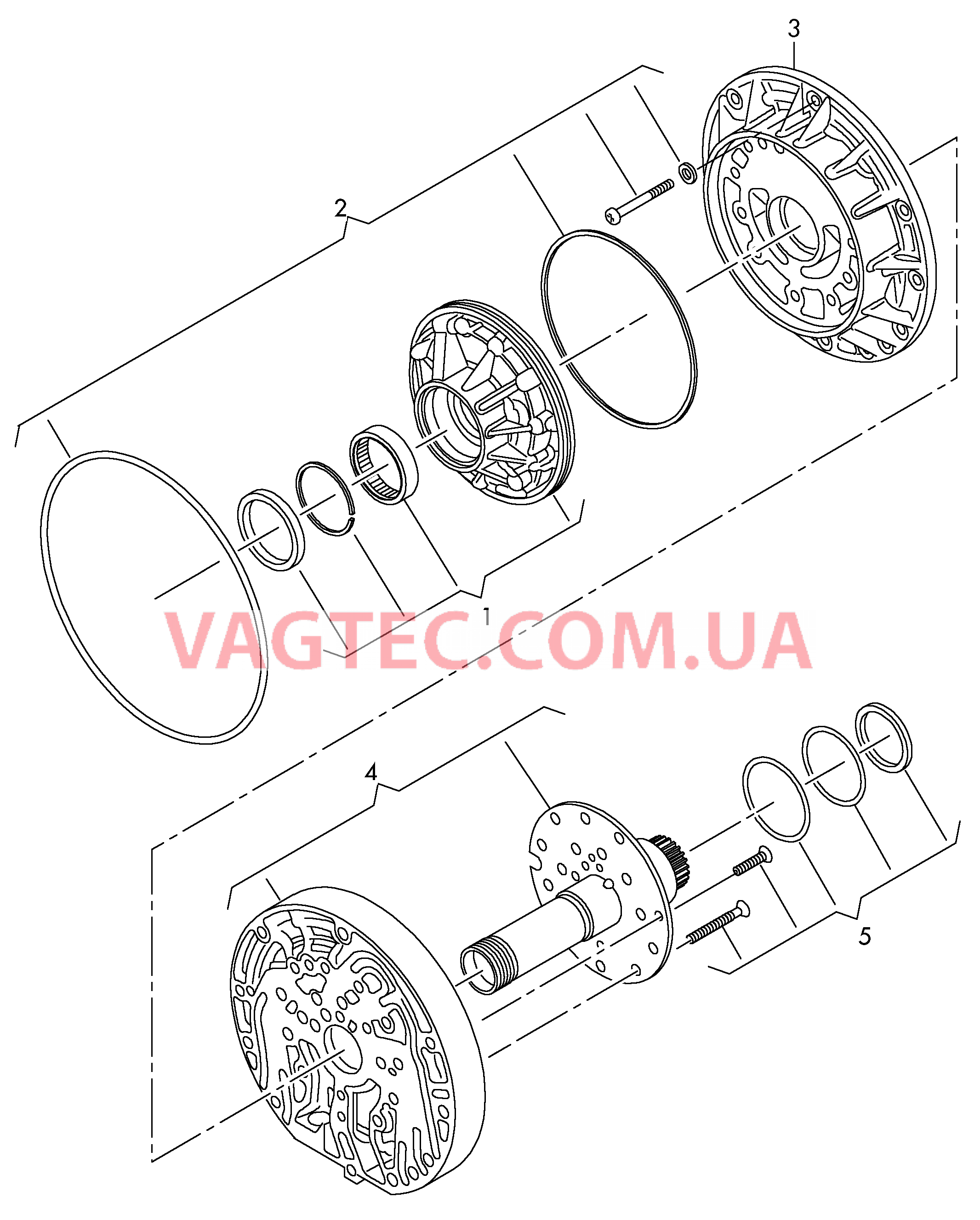 Насос, масляный 6-ступ. АКП с межосевым дифференциалом  для AUDI A6 2009