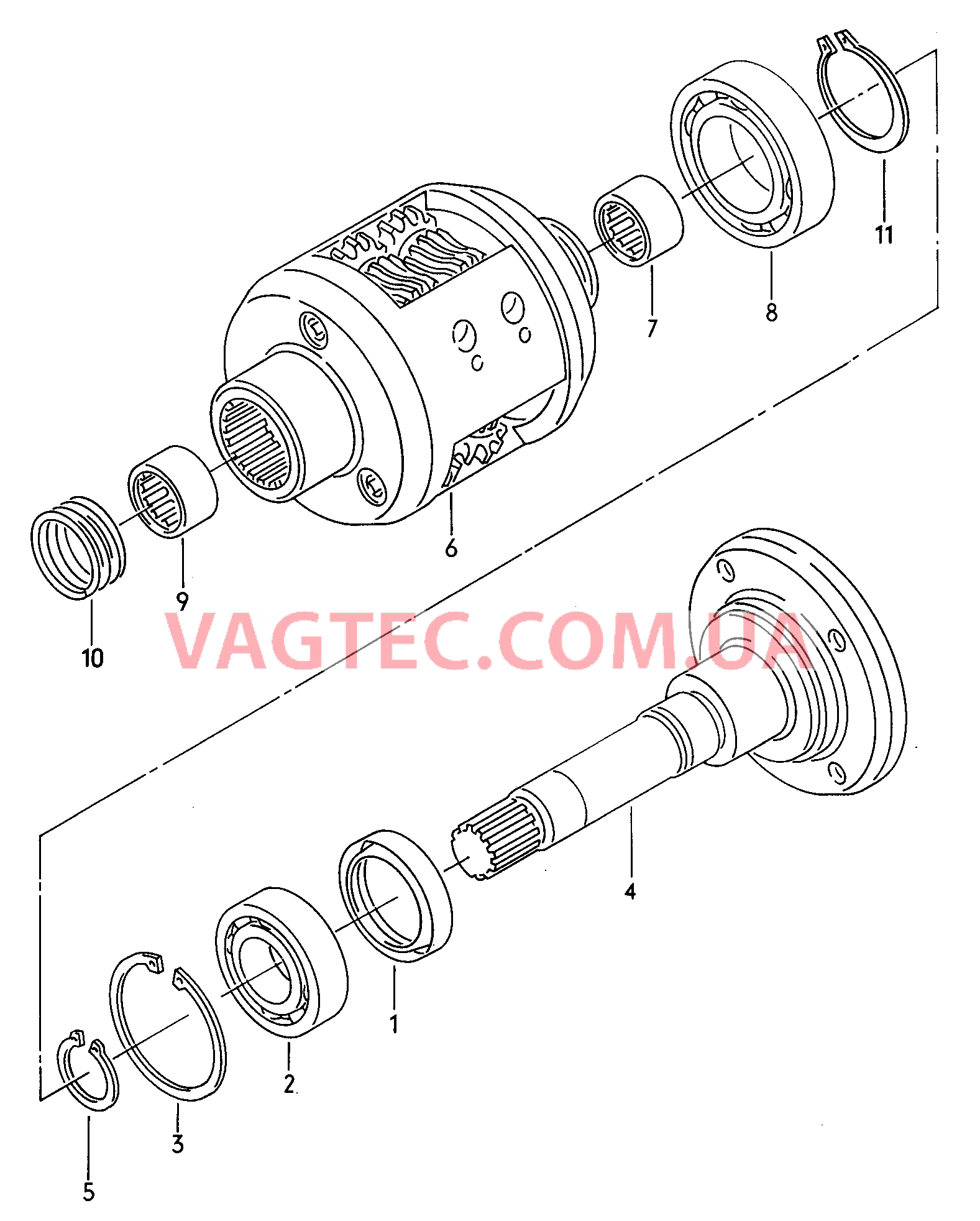 Межосевой дифференциал, самоблокирующийся  для AUDI A4Q 2001-1