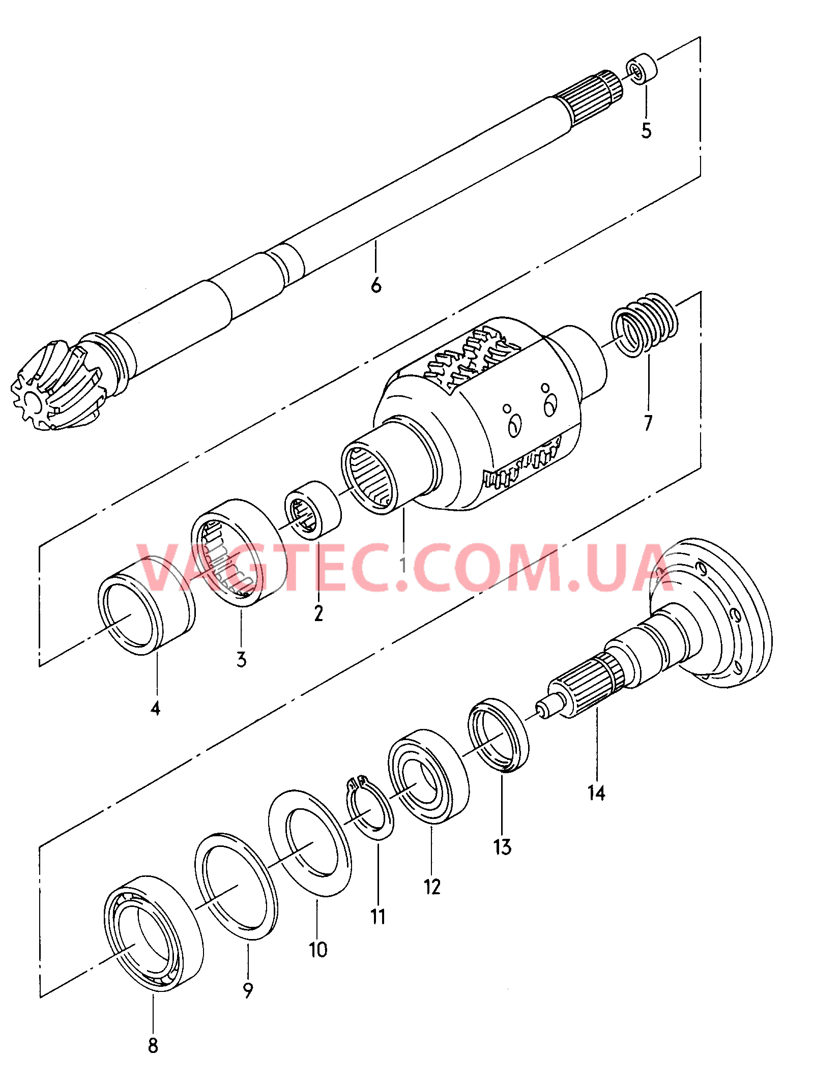 Межосевой дифференциал, самоблокирующийся  для AUDI A4Q 2000