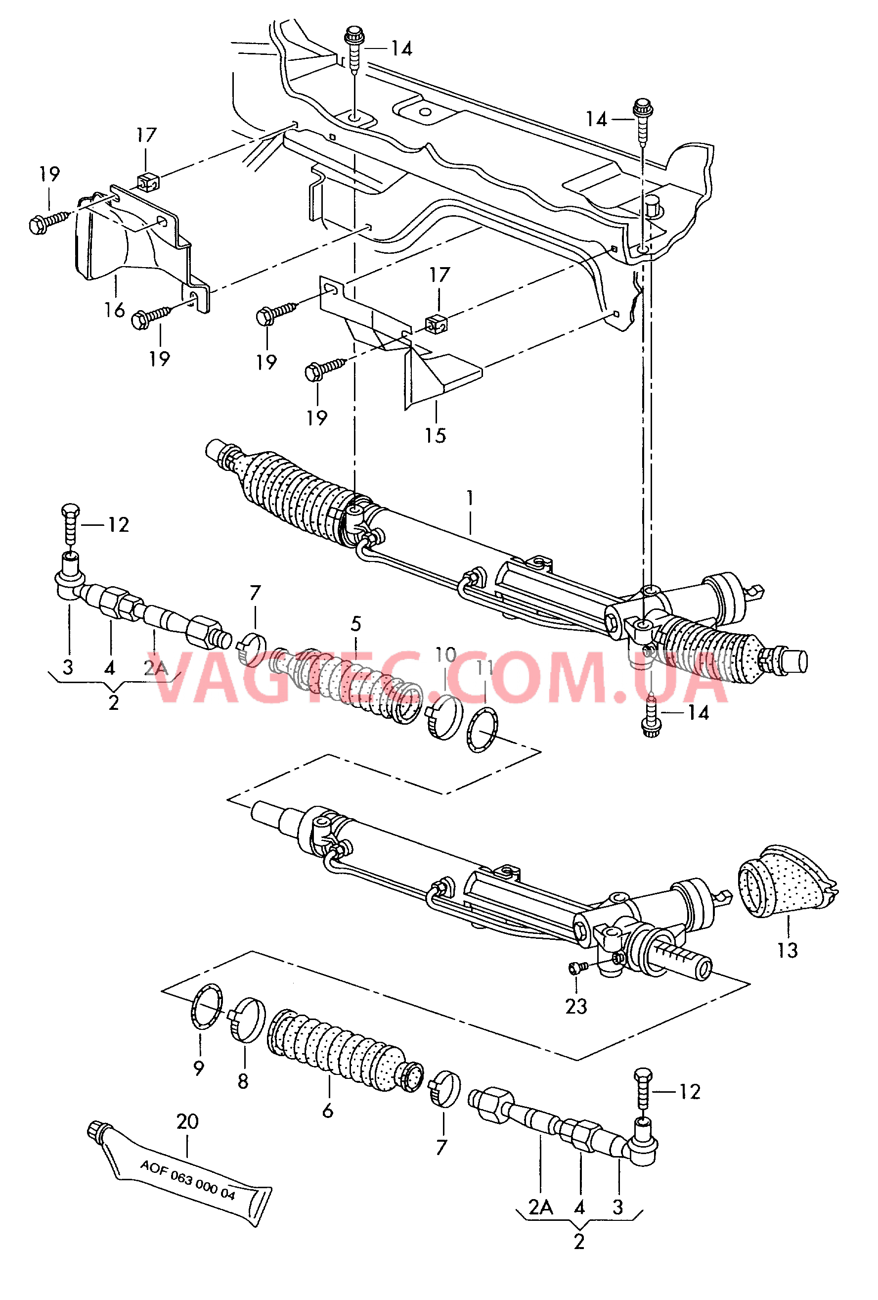 Рулевой механизм  для AUDI A4Q 2005