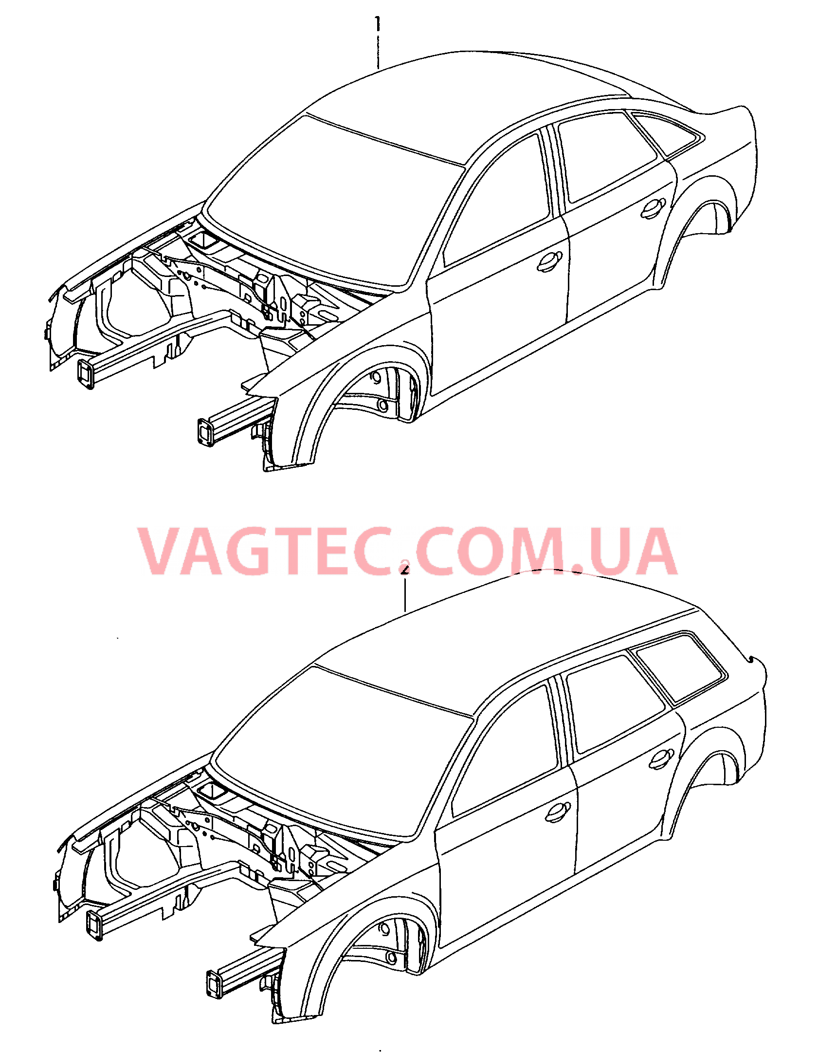 Кузов  для AUDI A4 2001-1
