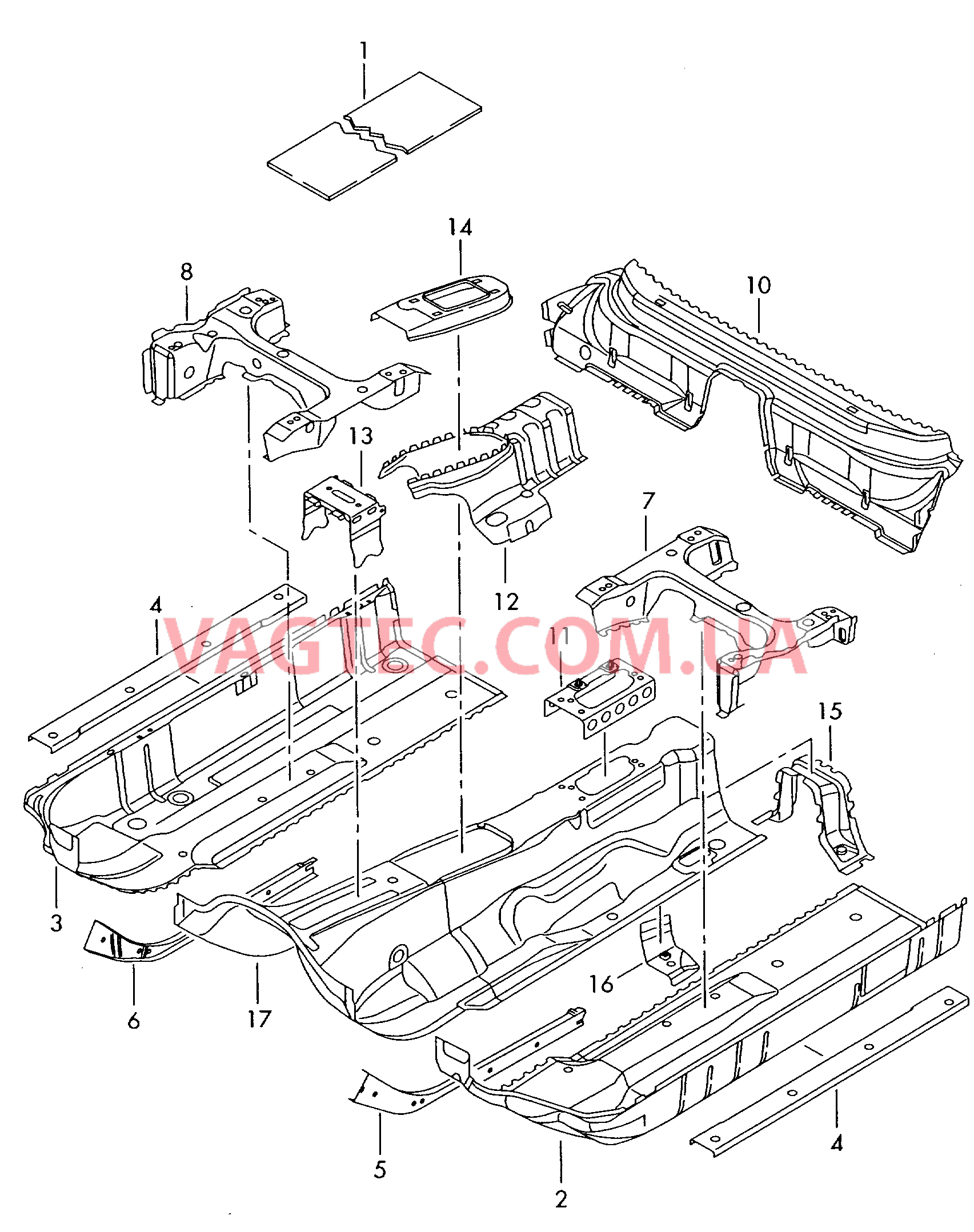 Детали нижней части кузова  для AUDI A4 2001-1