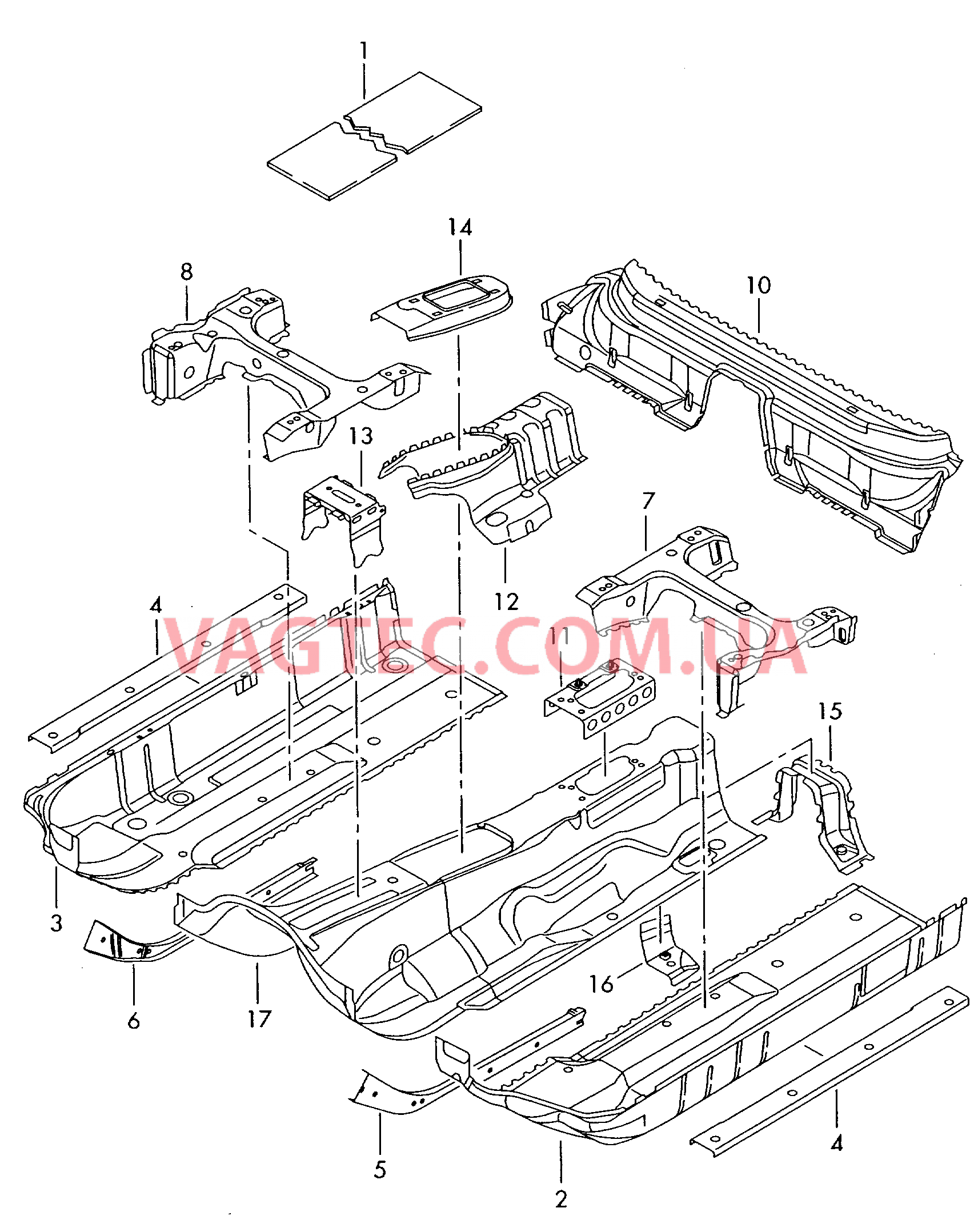 Детали нижней части кузова  для AUDI A4 2005