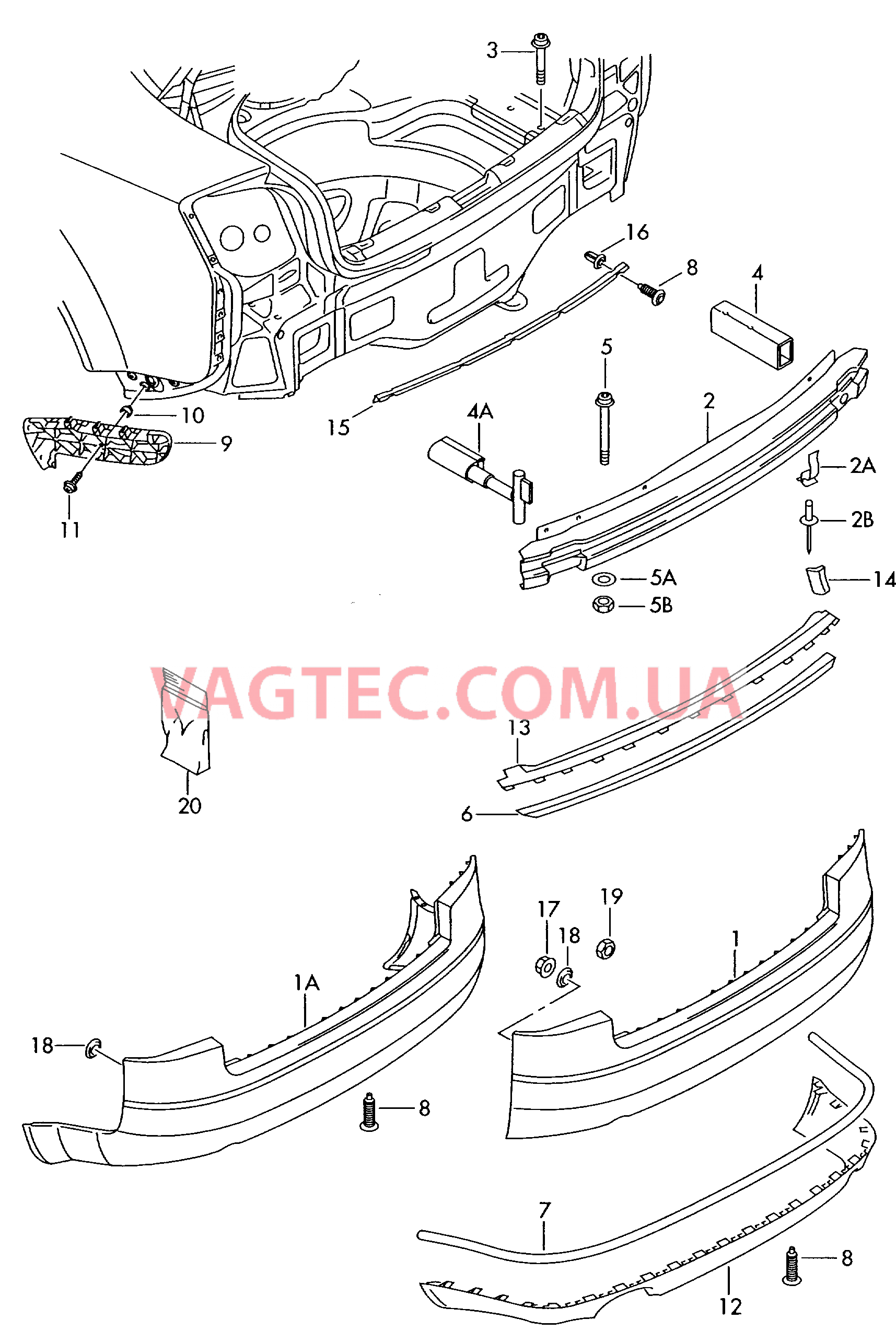 Бампер  F             >> 8E-3-500 000 для AUDI A4 2001-1