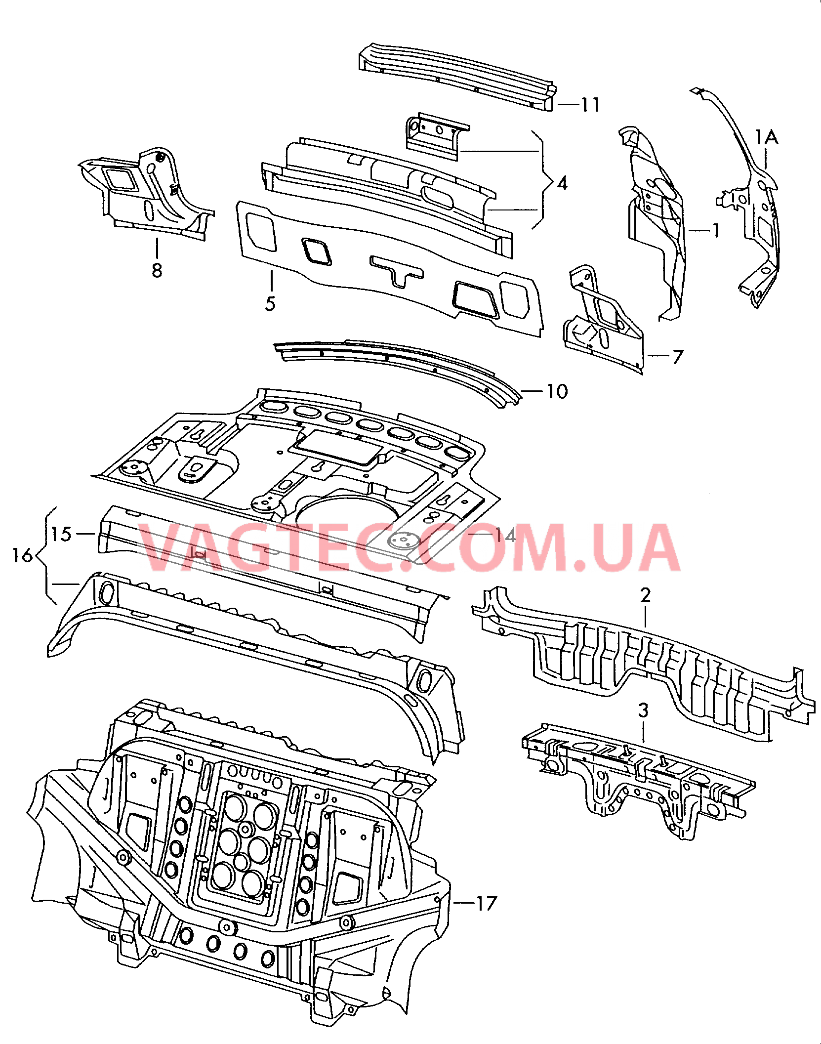 Задняя панель  для AUDI A4Q 2006