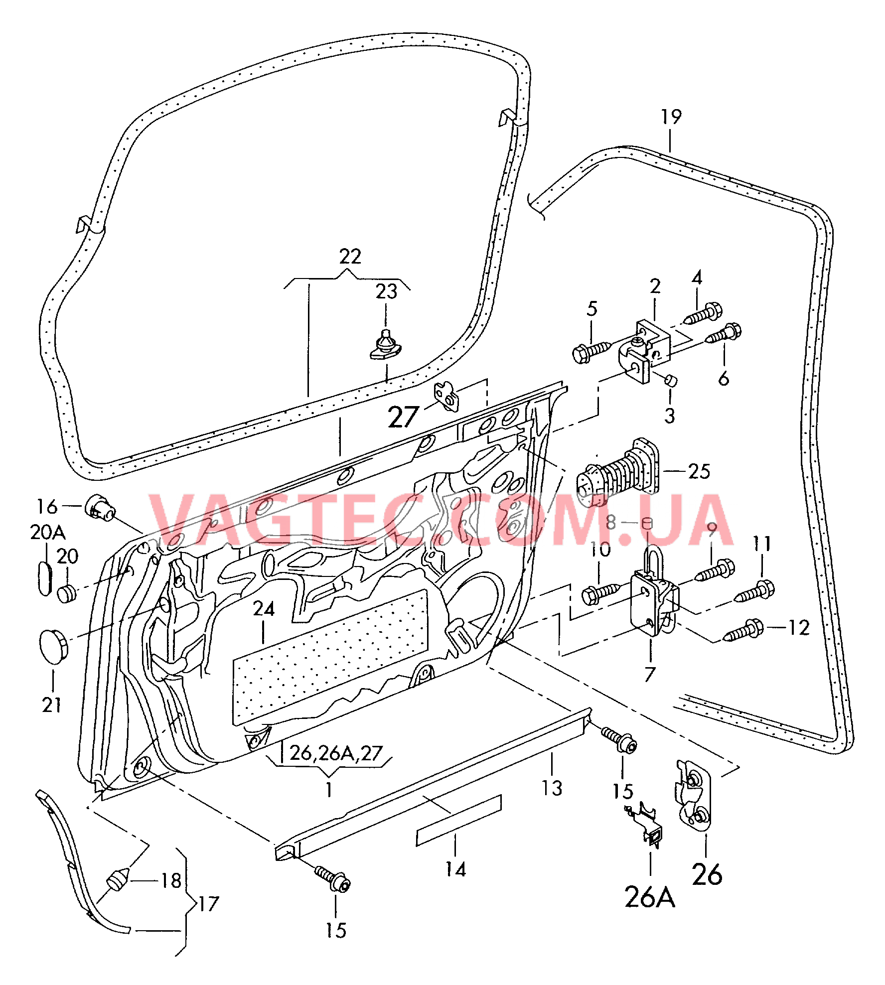 Двери  для AUDI A4Q 2002