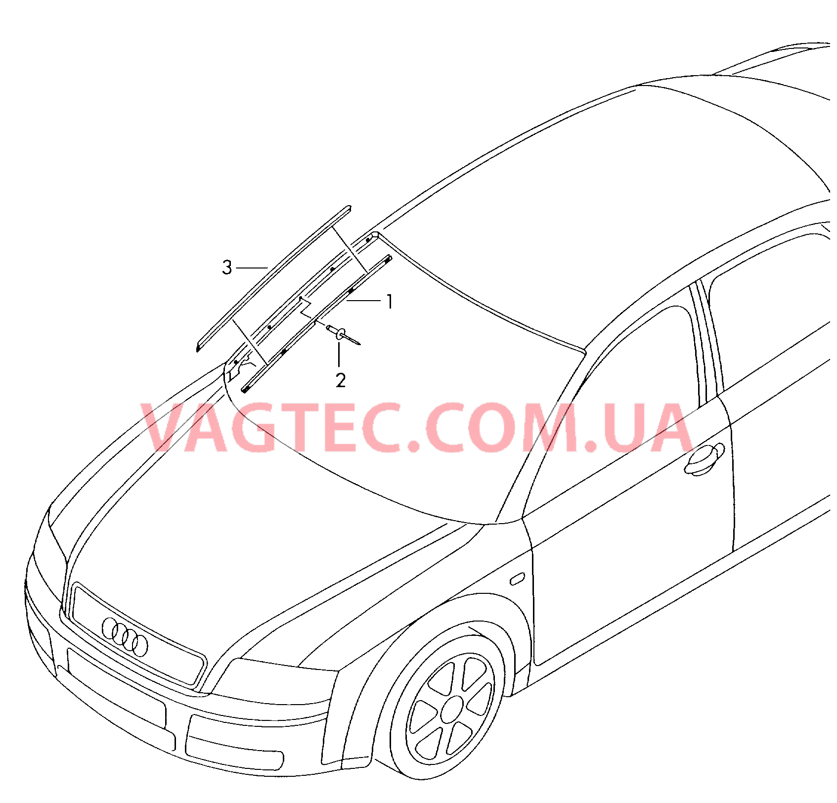 Клеммная колодка Водоотводящий щиток  для AUDI A4Q 2005