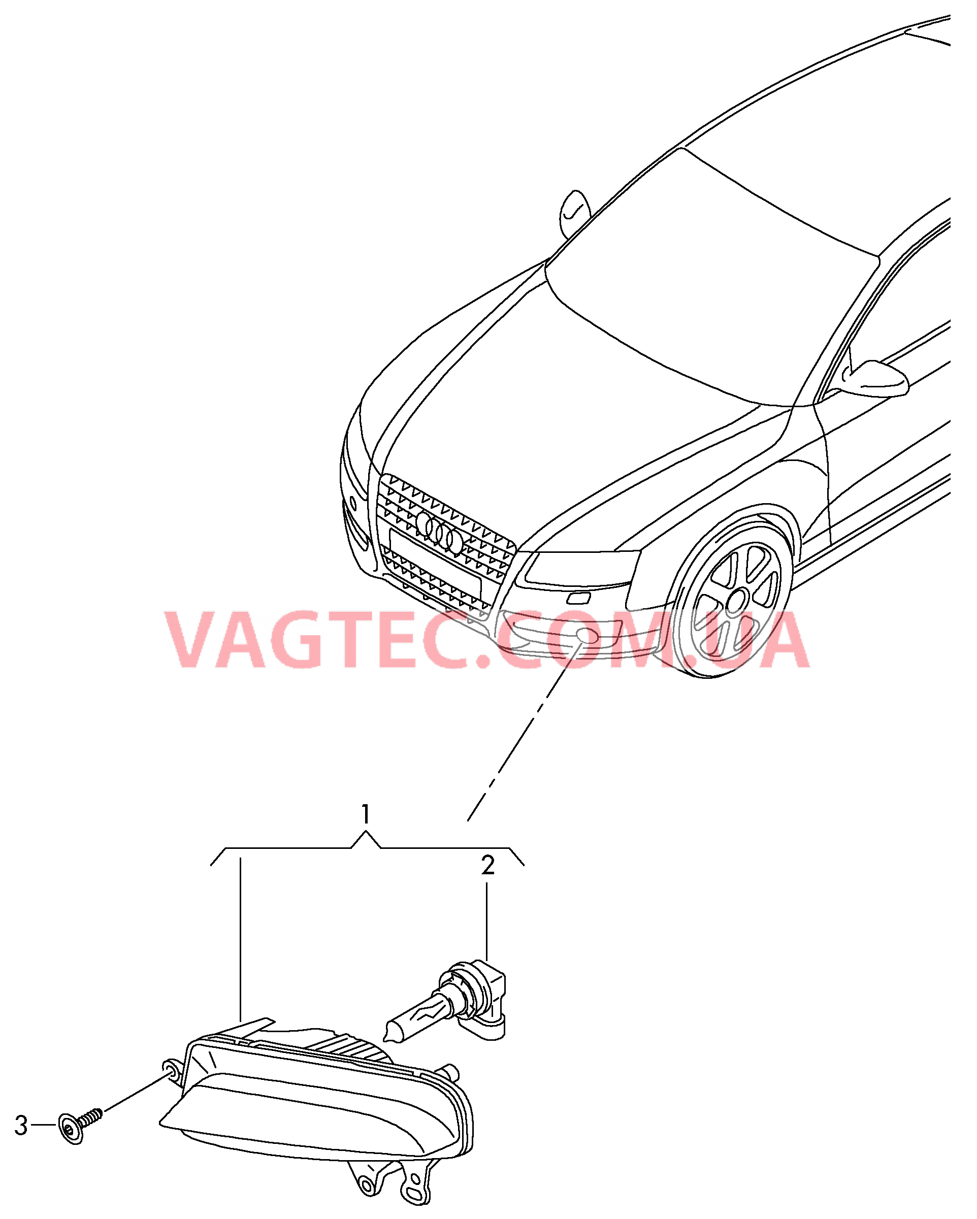 Галоген. противотуманная фара  для AUDI A5 2017