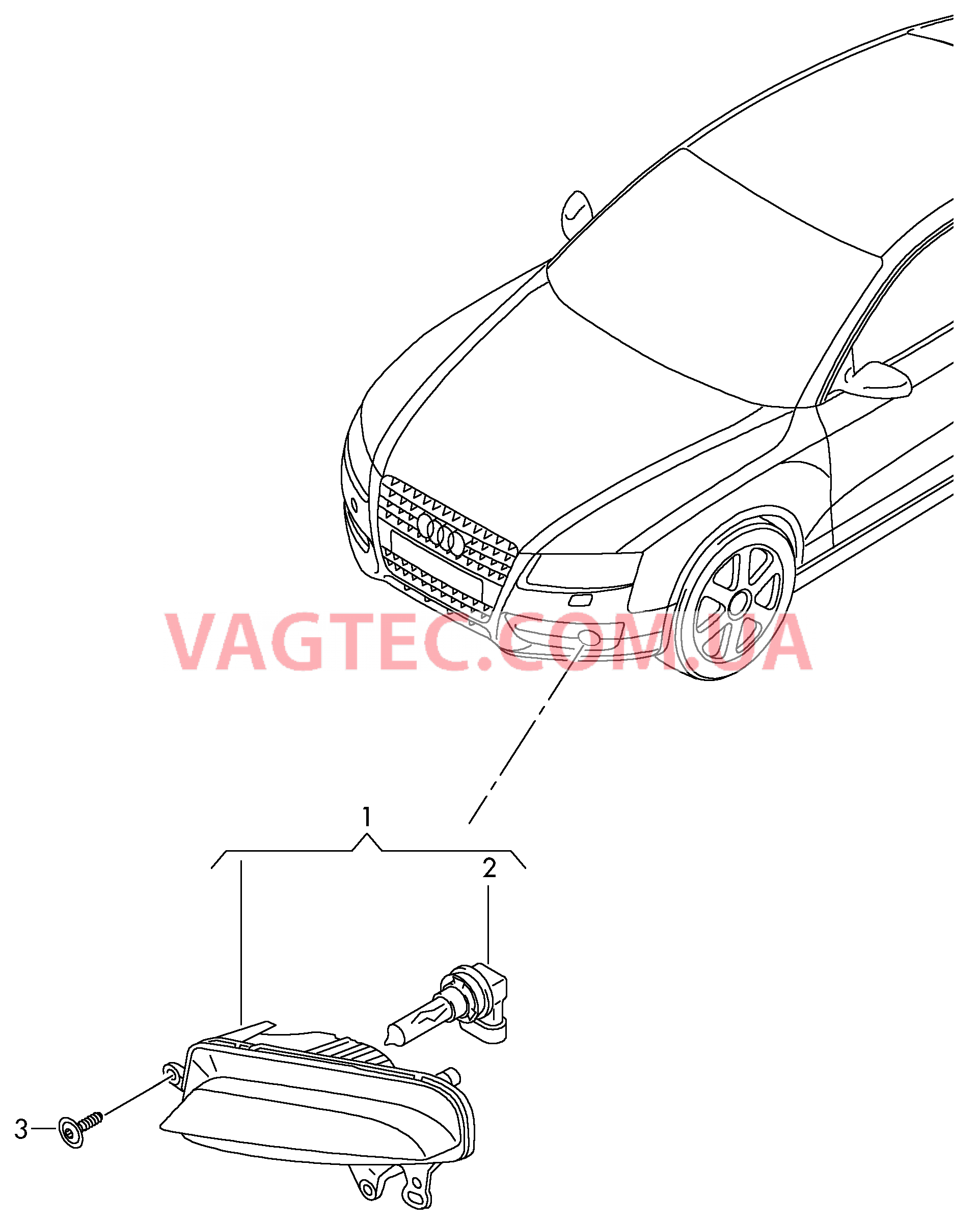 Галоген. противотуманная фара  для AUDI A5 2014