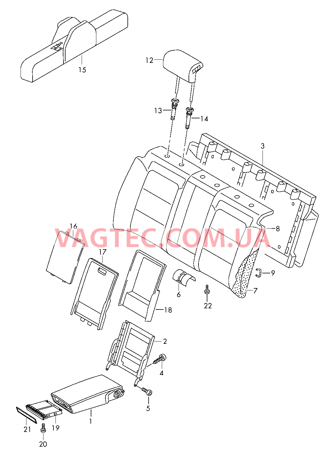 Cпинка  для AUDI A4Q 2008-1