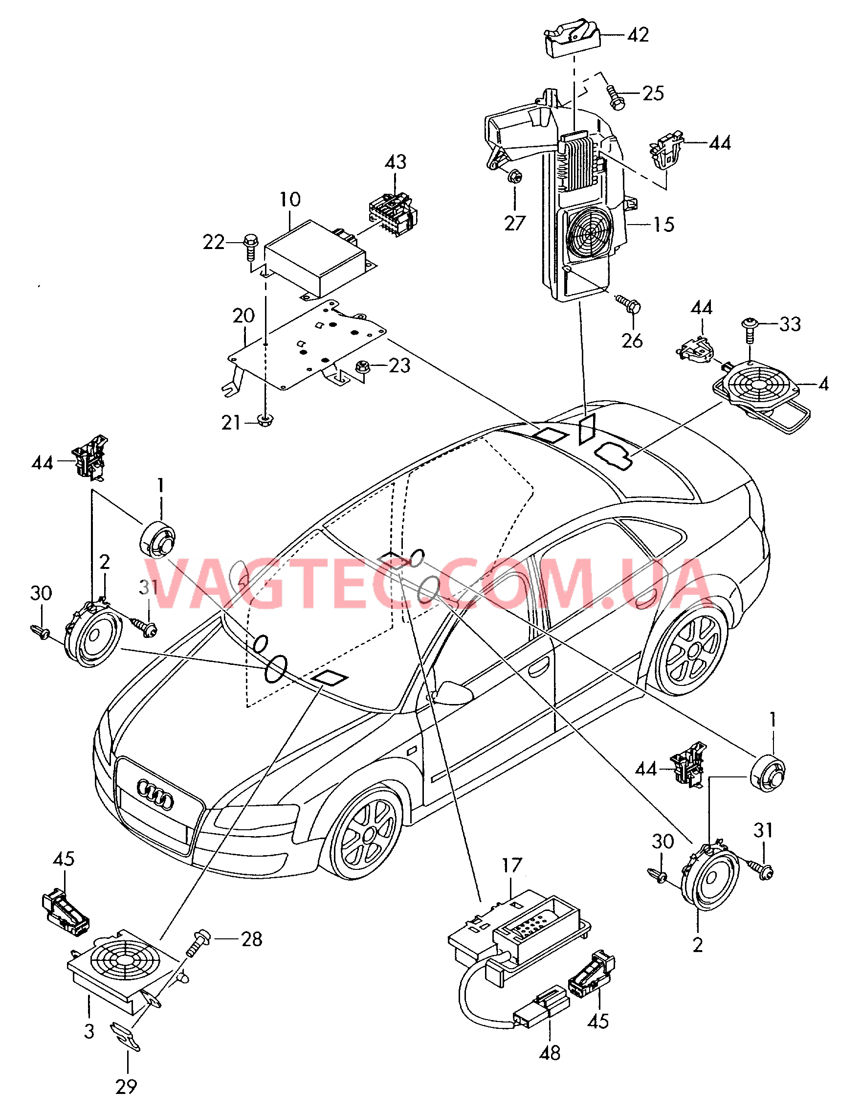 Электрические детали акустической системы  для AUDI A4 2006