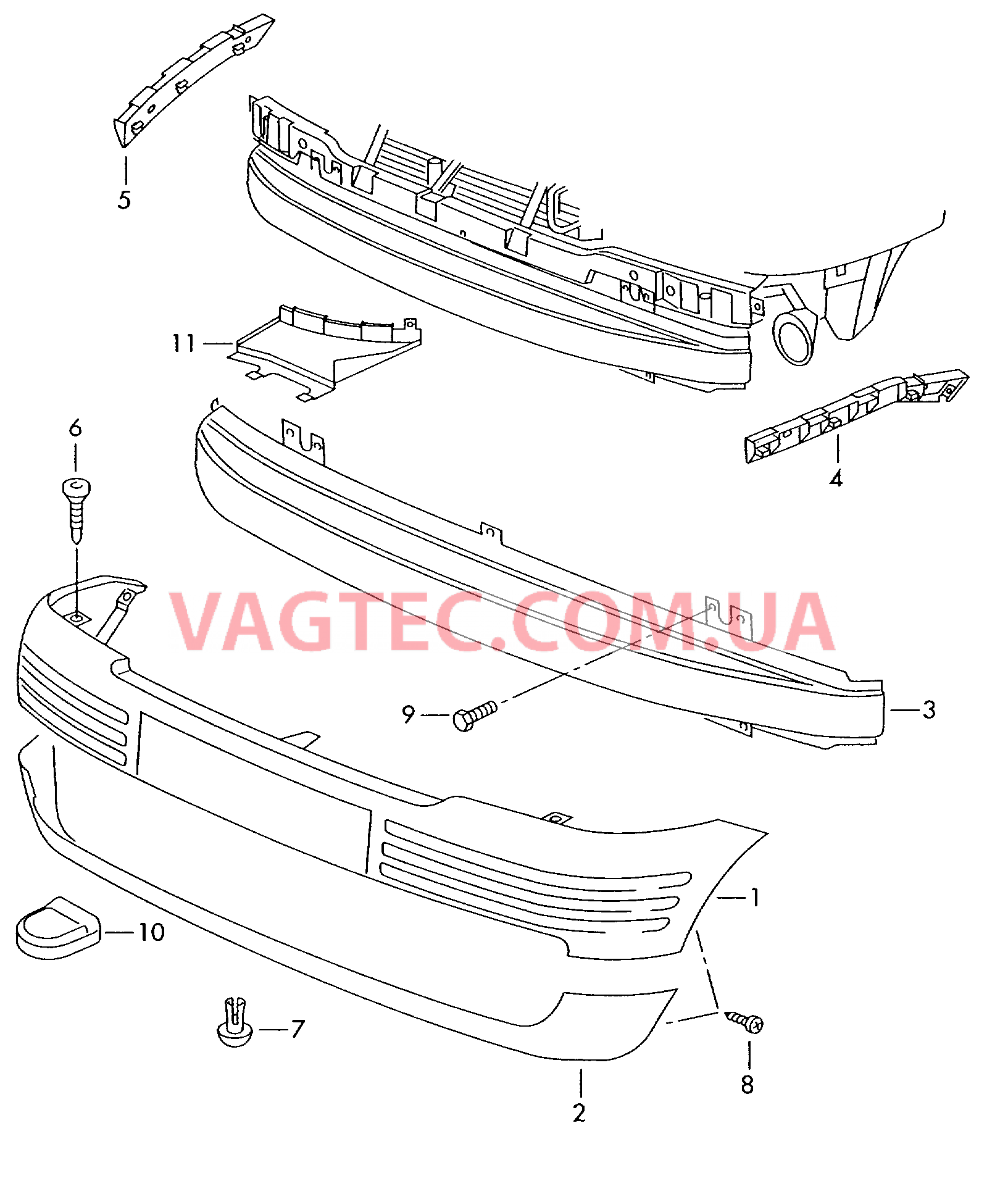 Бампер  F             >> 6H-Y-030 000* для SEAT Arosa 2001