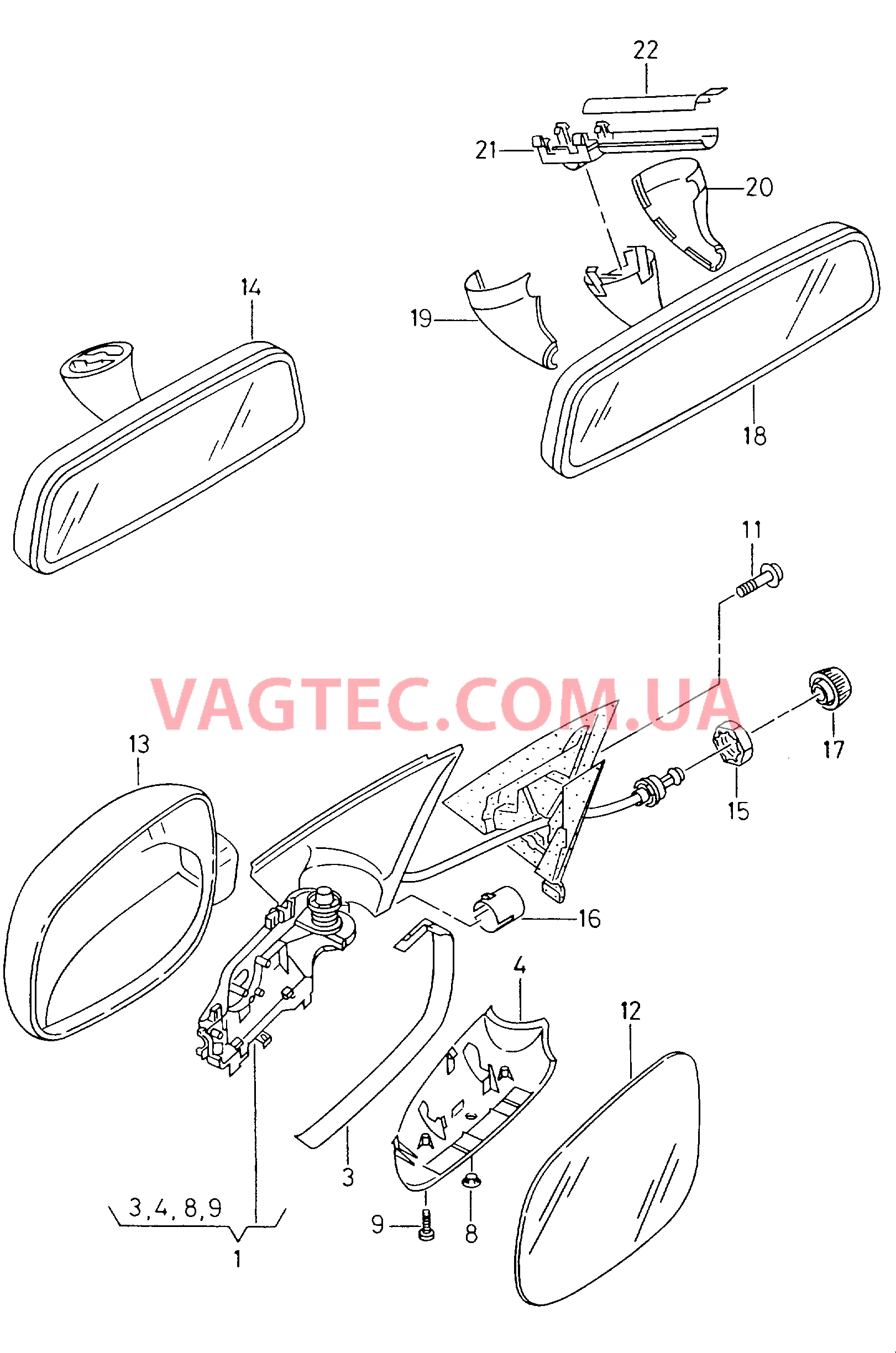 Наружные зеркала  для SEAT Cordoba 2001