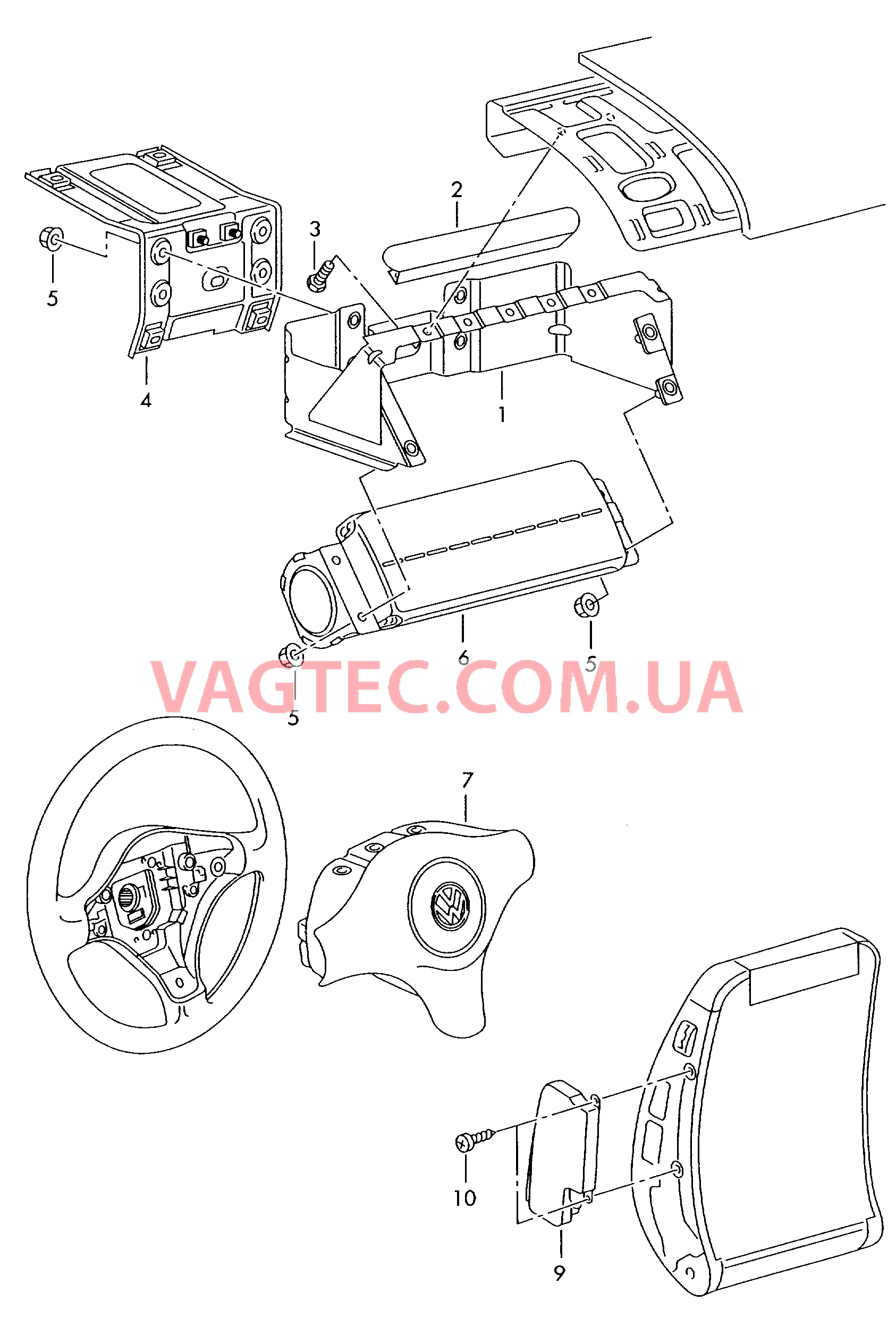 Подушка безопасности  для VOLKSWAGEN Polo 2001