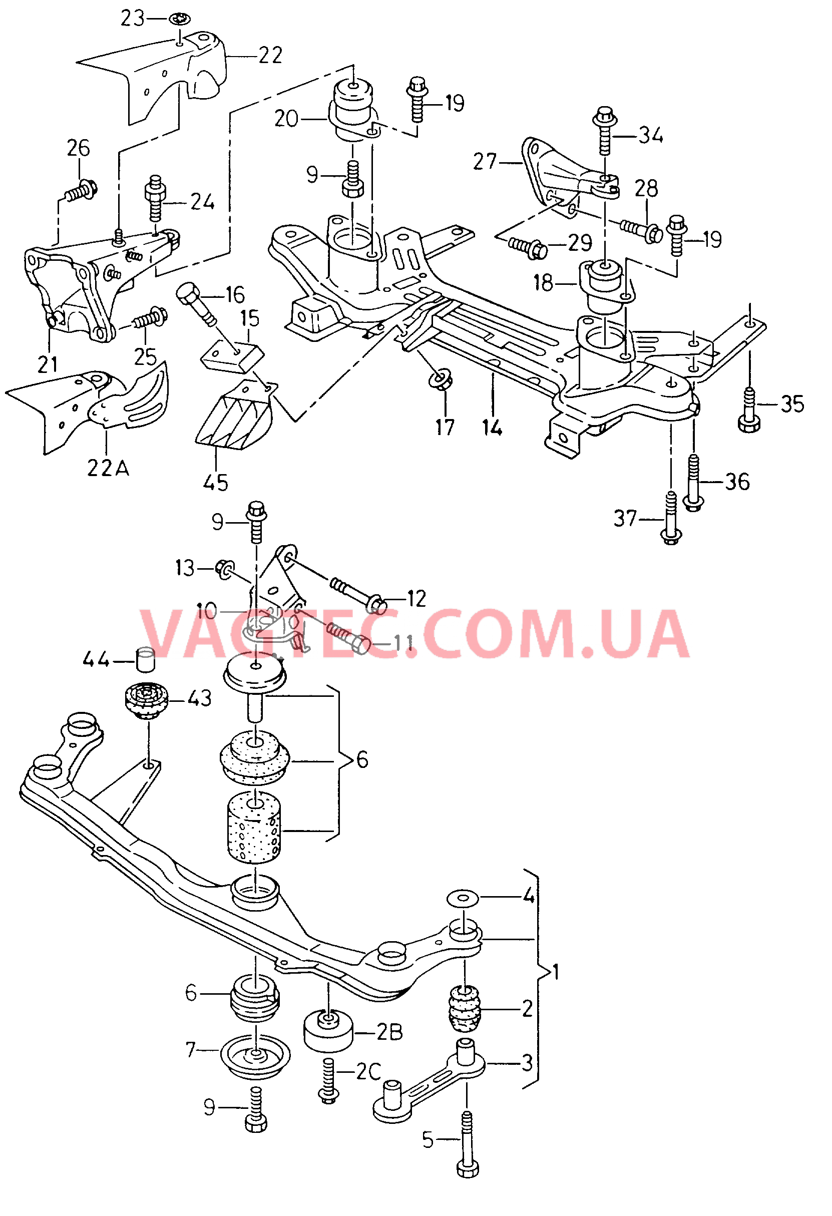 Детали крепежные для двигателя  для SEAT CO 2001