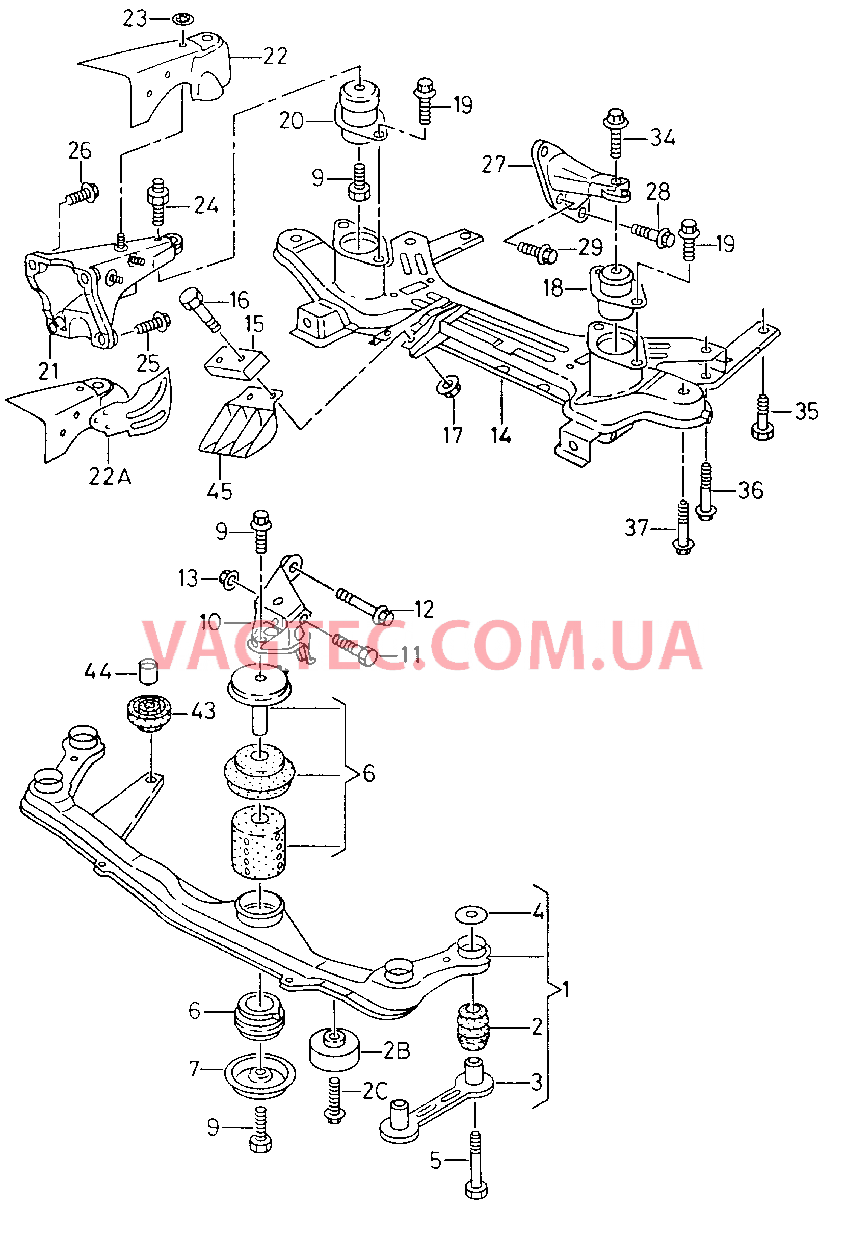 Детали крепежные для двигателя  для SEAT CO 2000