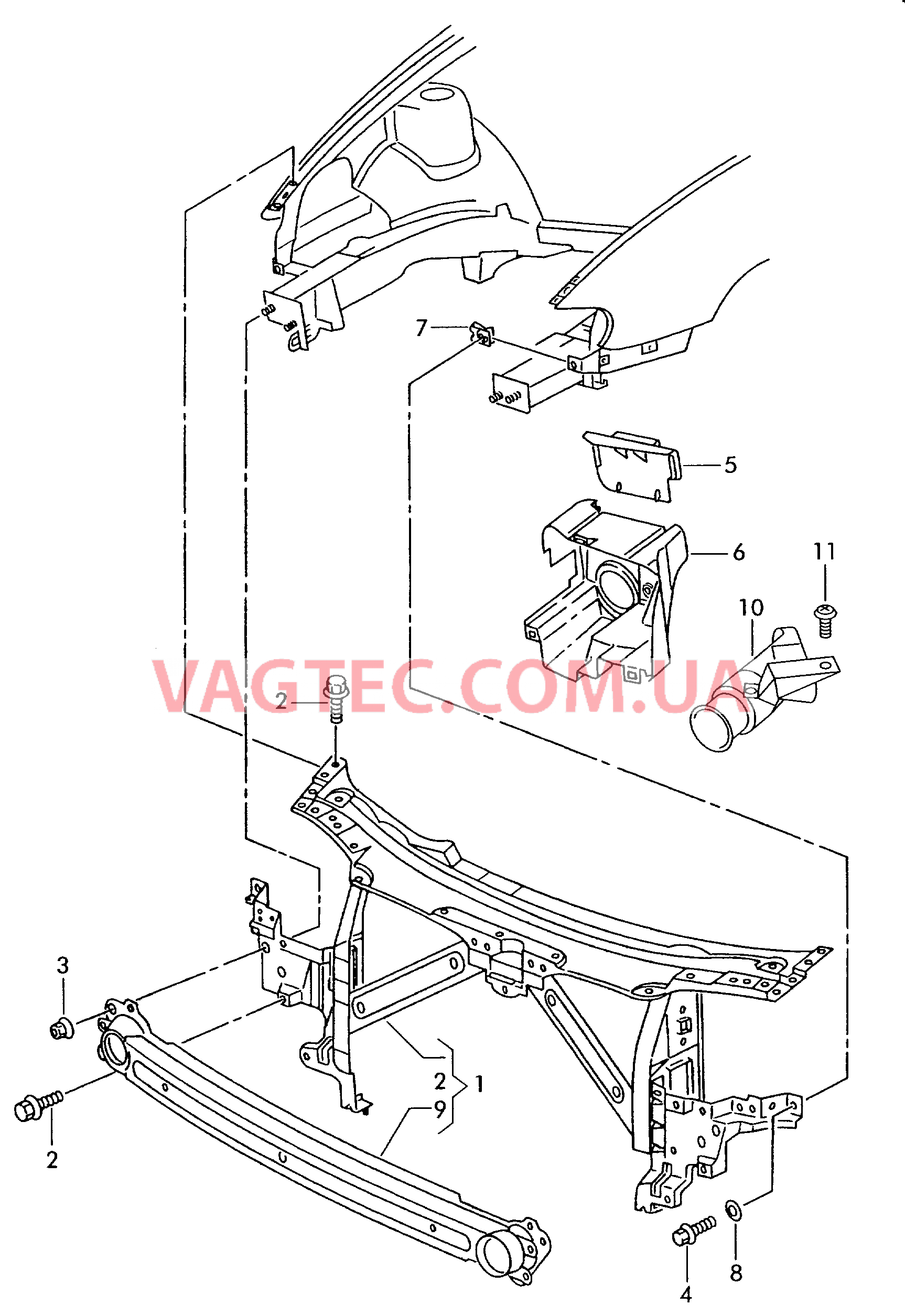 Передняя часть кузова  для SEAT Ibiza 2001