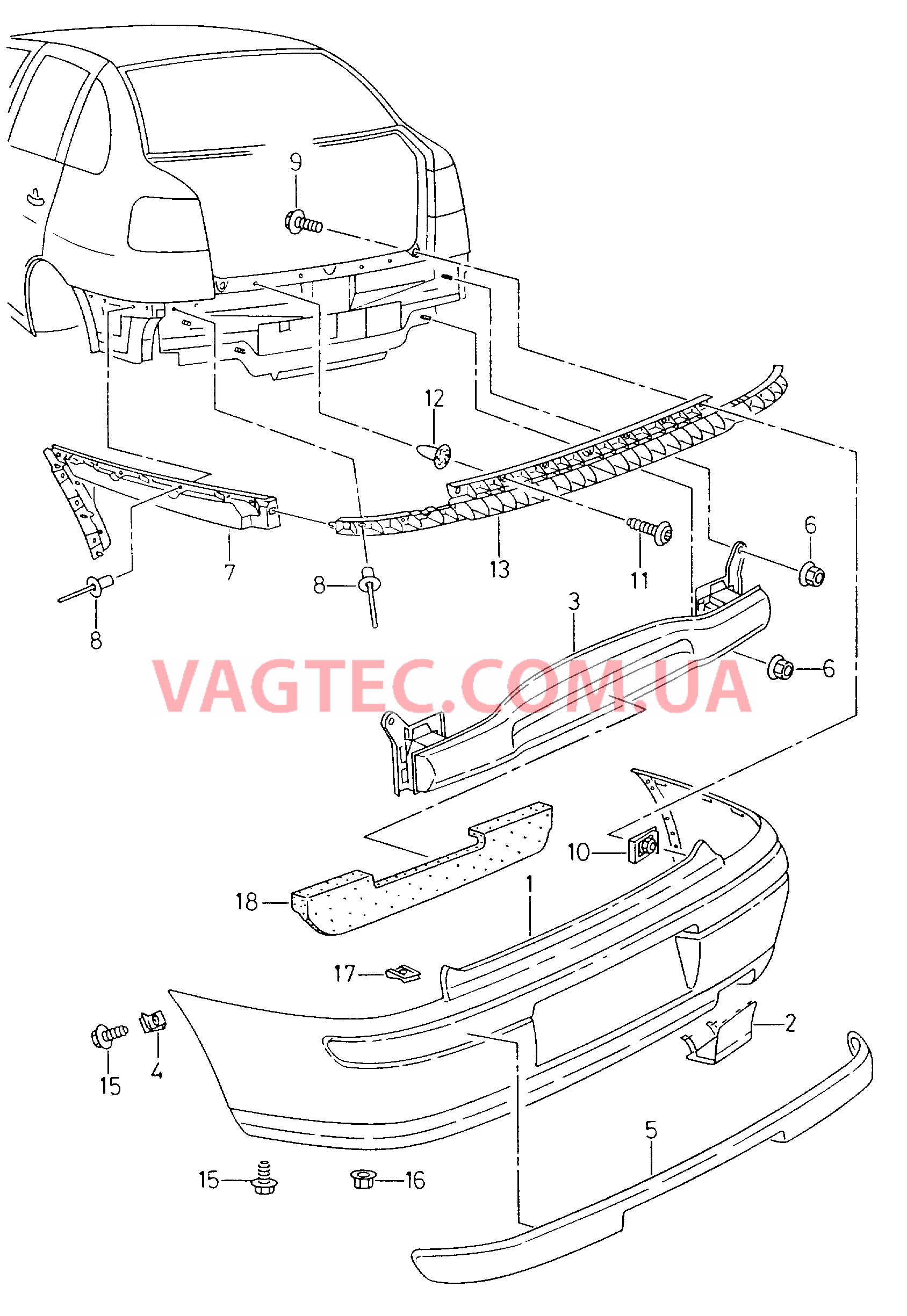 Бампер  для SEAT CO 2000