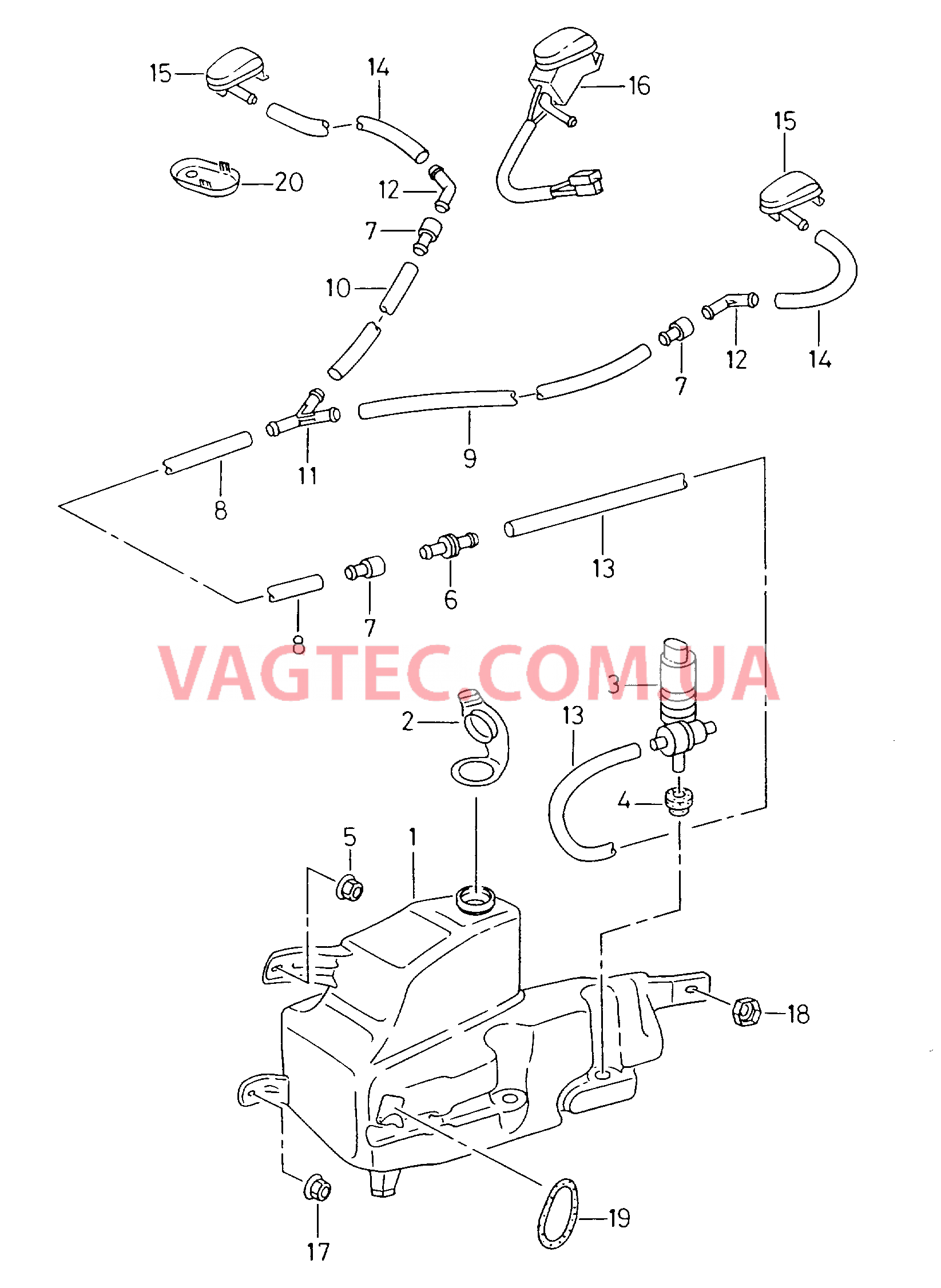 Стеклоомыватель  для SEAT CO 2001