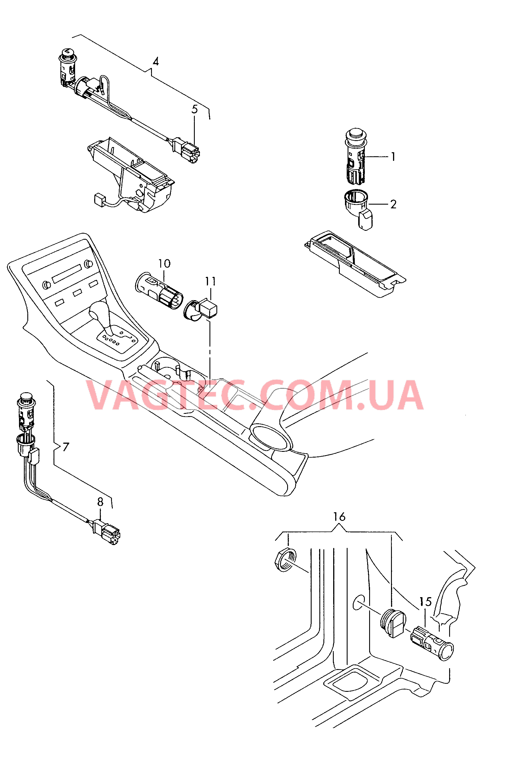 Прикуриватель Штепсельный разъем  для AUDI A4 2008