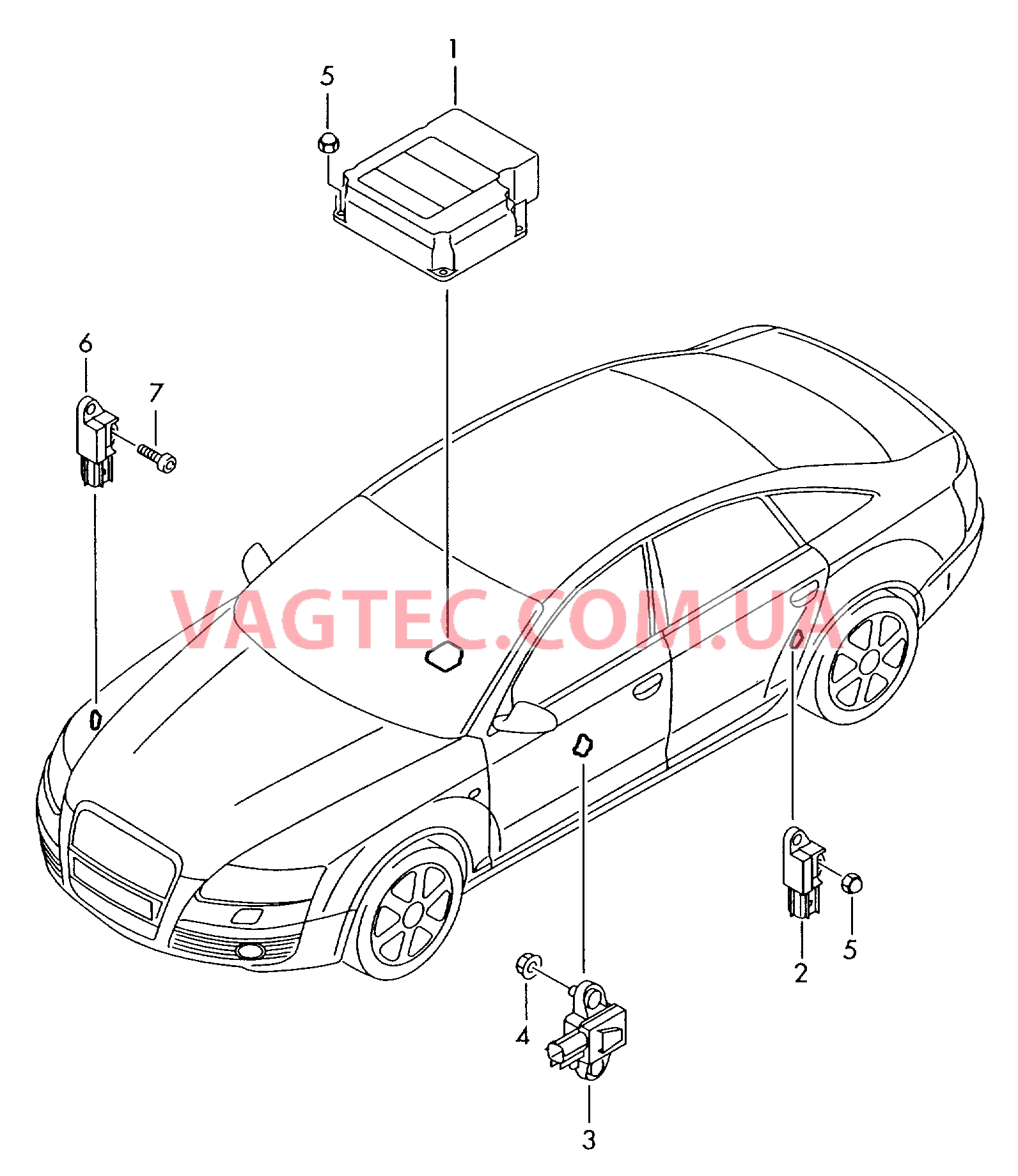 Электродетали для подуш.безоп.  для AUDI A4Q 2005-1