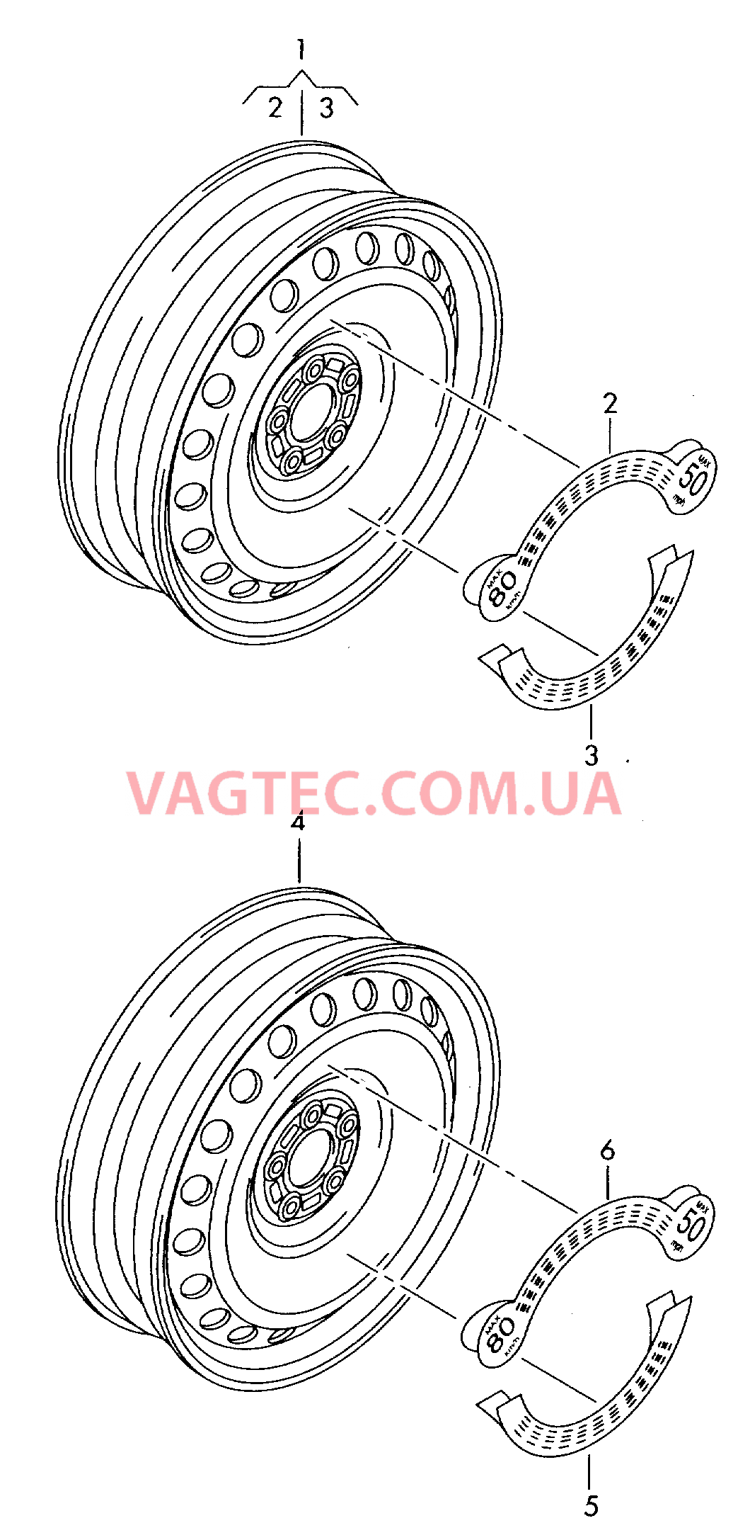 Стальной диск Радиальная шина для компактного запасн. колеса  для AUDI A4 2012