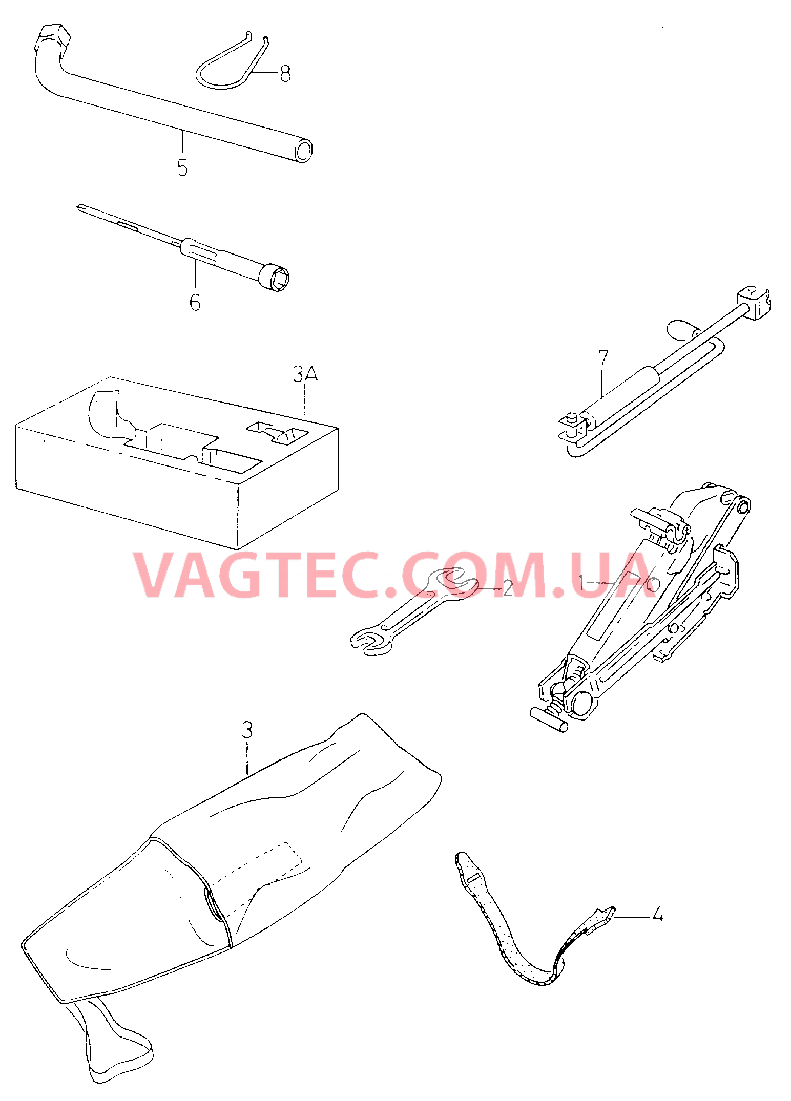 Домкрат автомобильный Инструменты  для SEAT Inca 2002