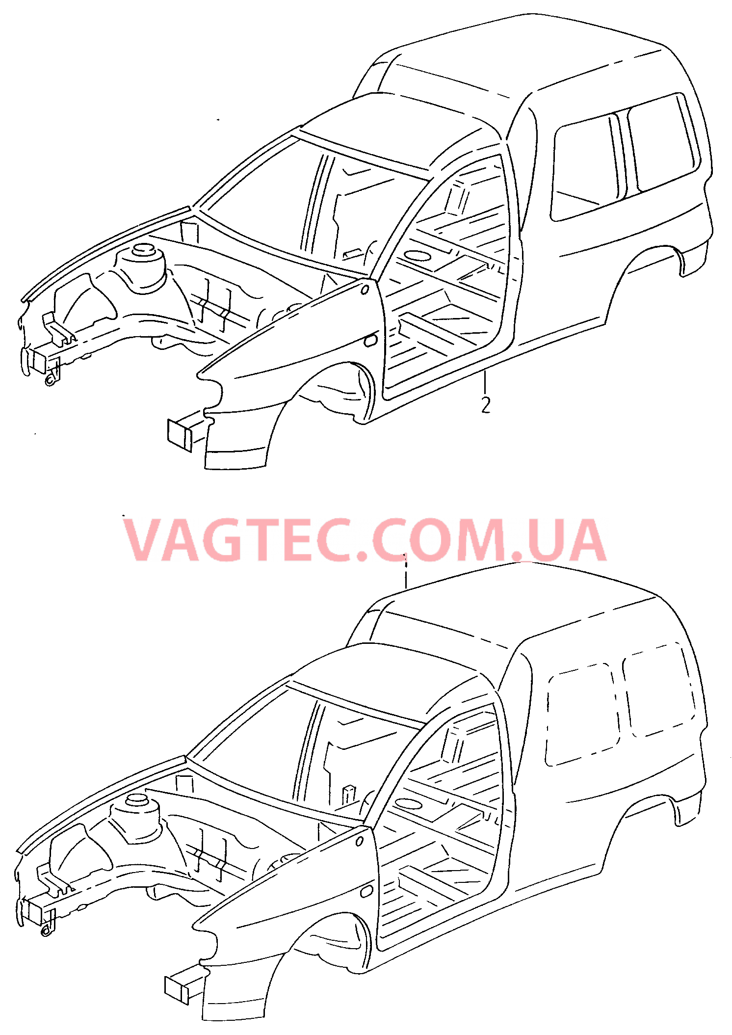 Кузов  для VOLKSWAGEN Caddy 2001