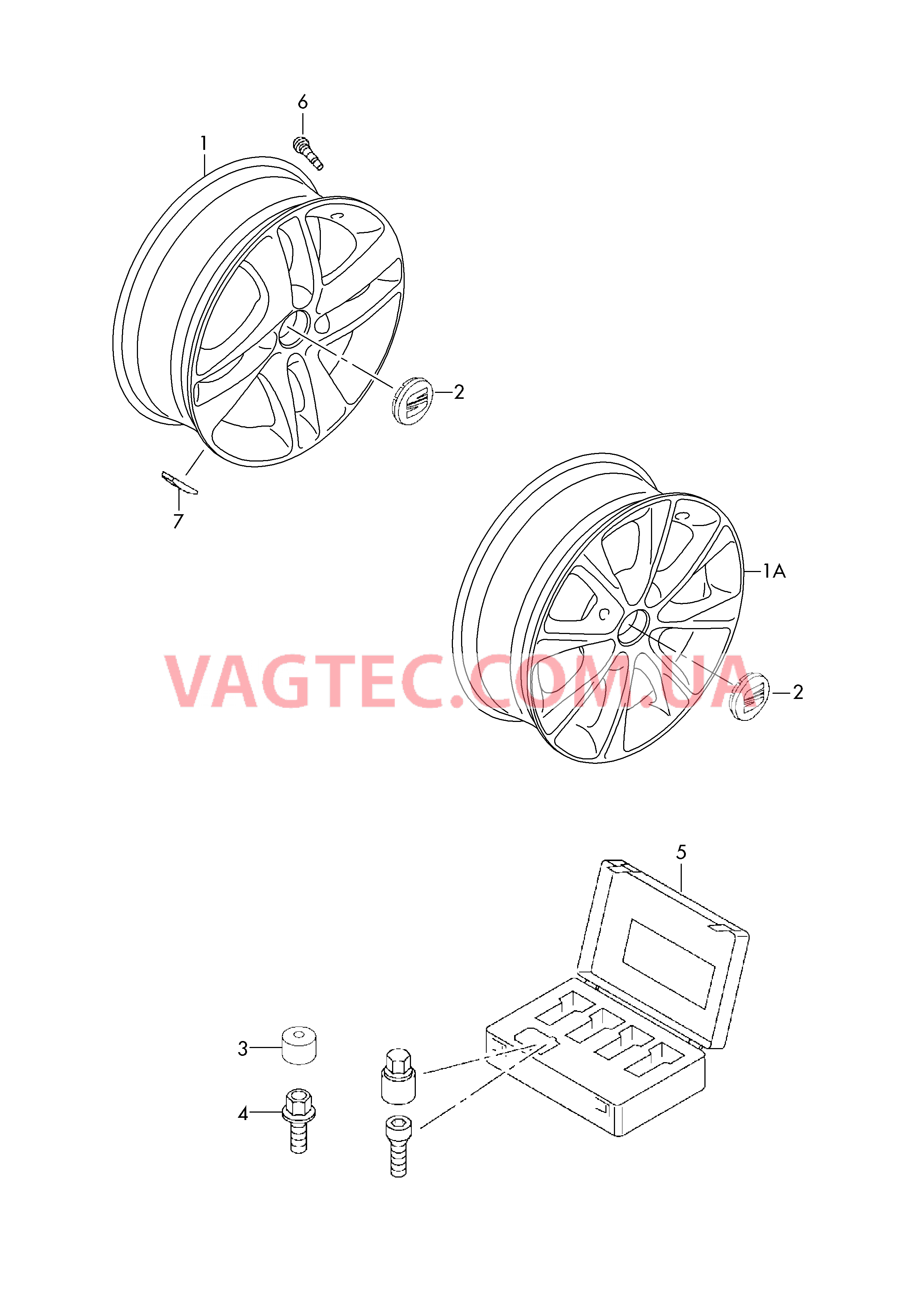 Алюминиевый диск Колпак колеса  для SEAT MI 2018