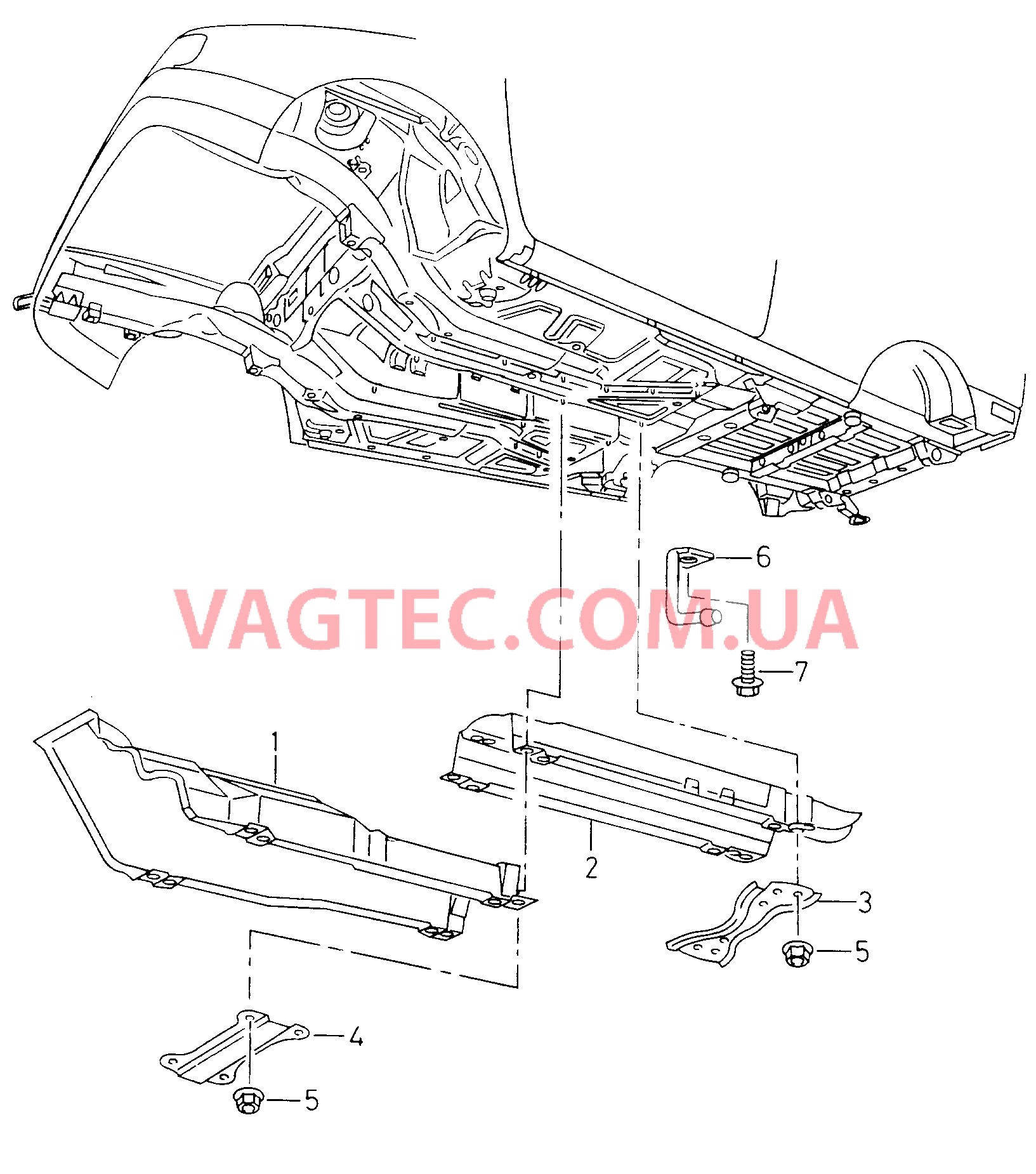 Теплоизоляция днища  для VOLKSWAGEN Caddy 2002