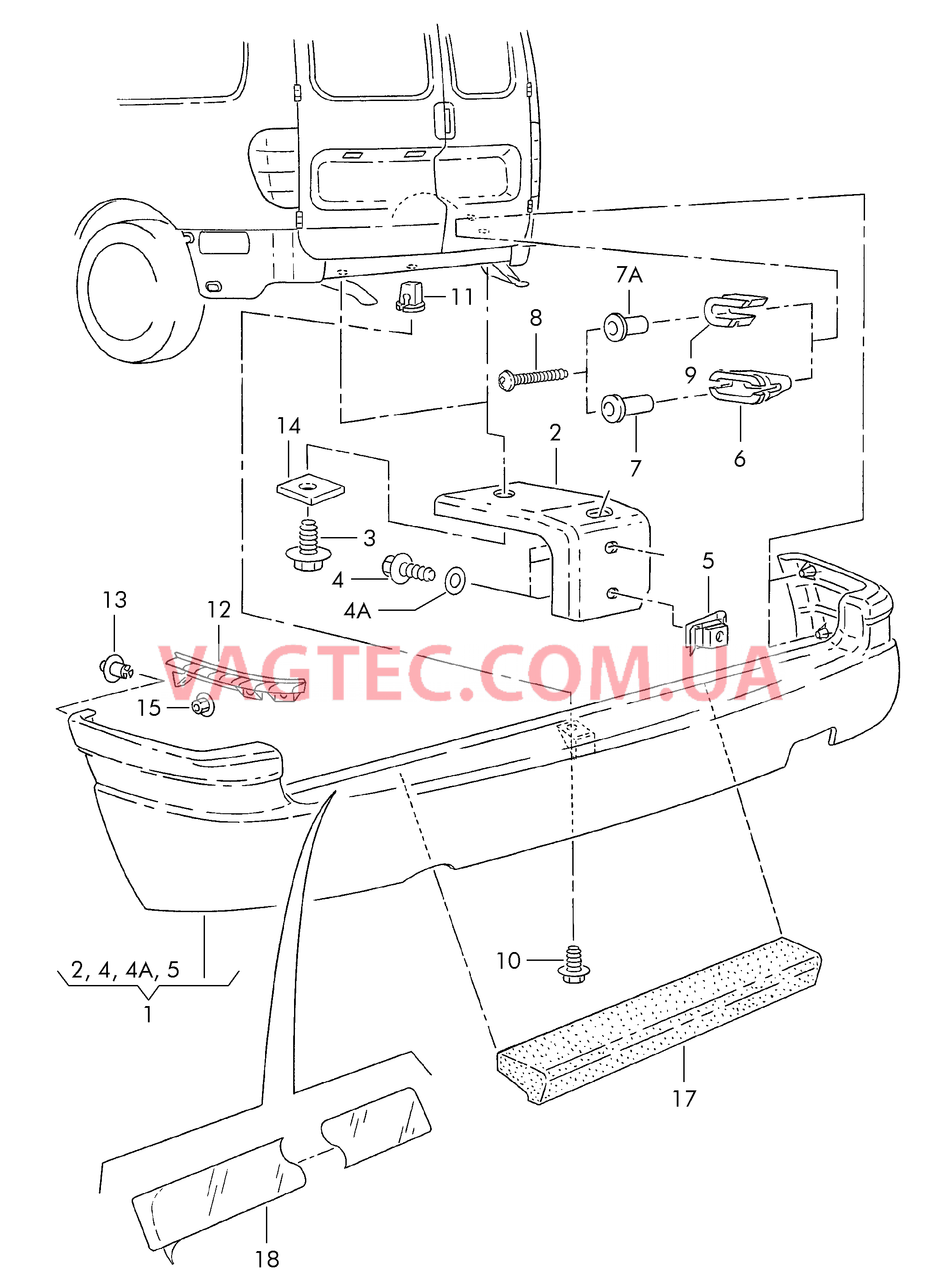 Бампер  для SEAT Inca 2001