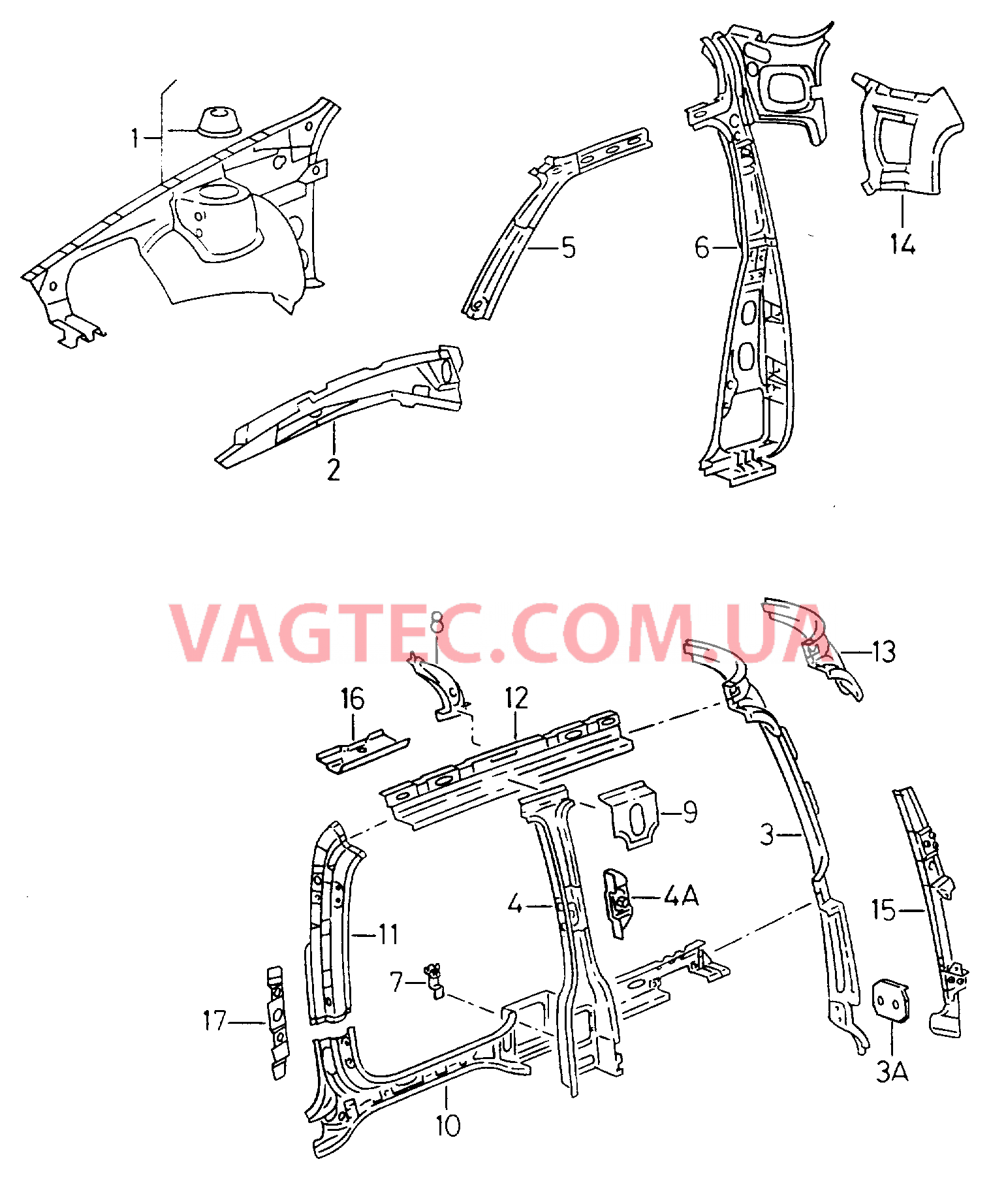 Деталь боковая  для SEAT Inca 2003