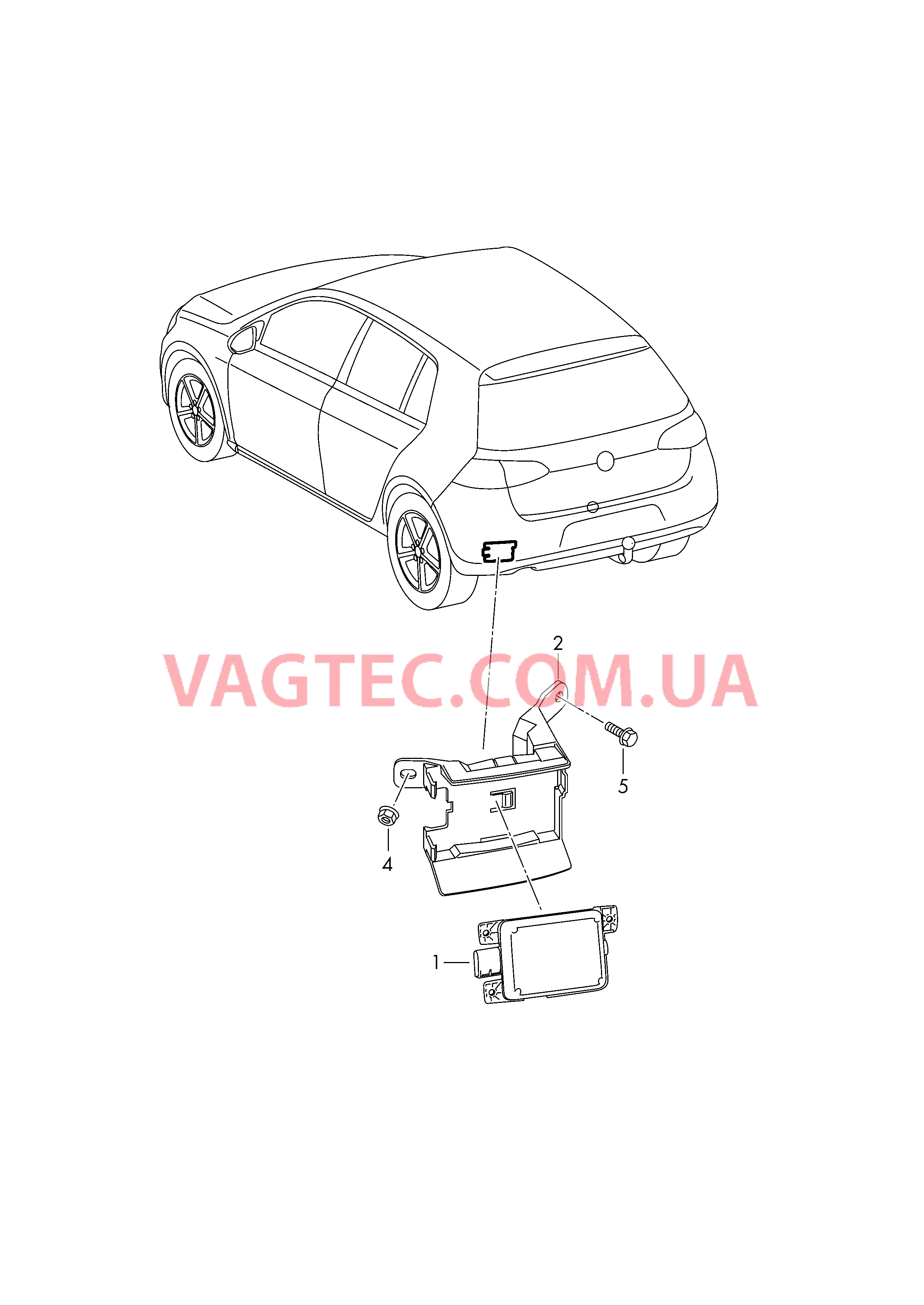 БУ системы распознавания мёртвых зон  для VOLKSWAGEN GOLF 2014-1