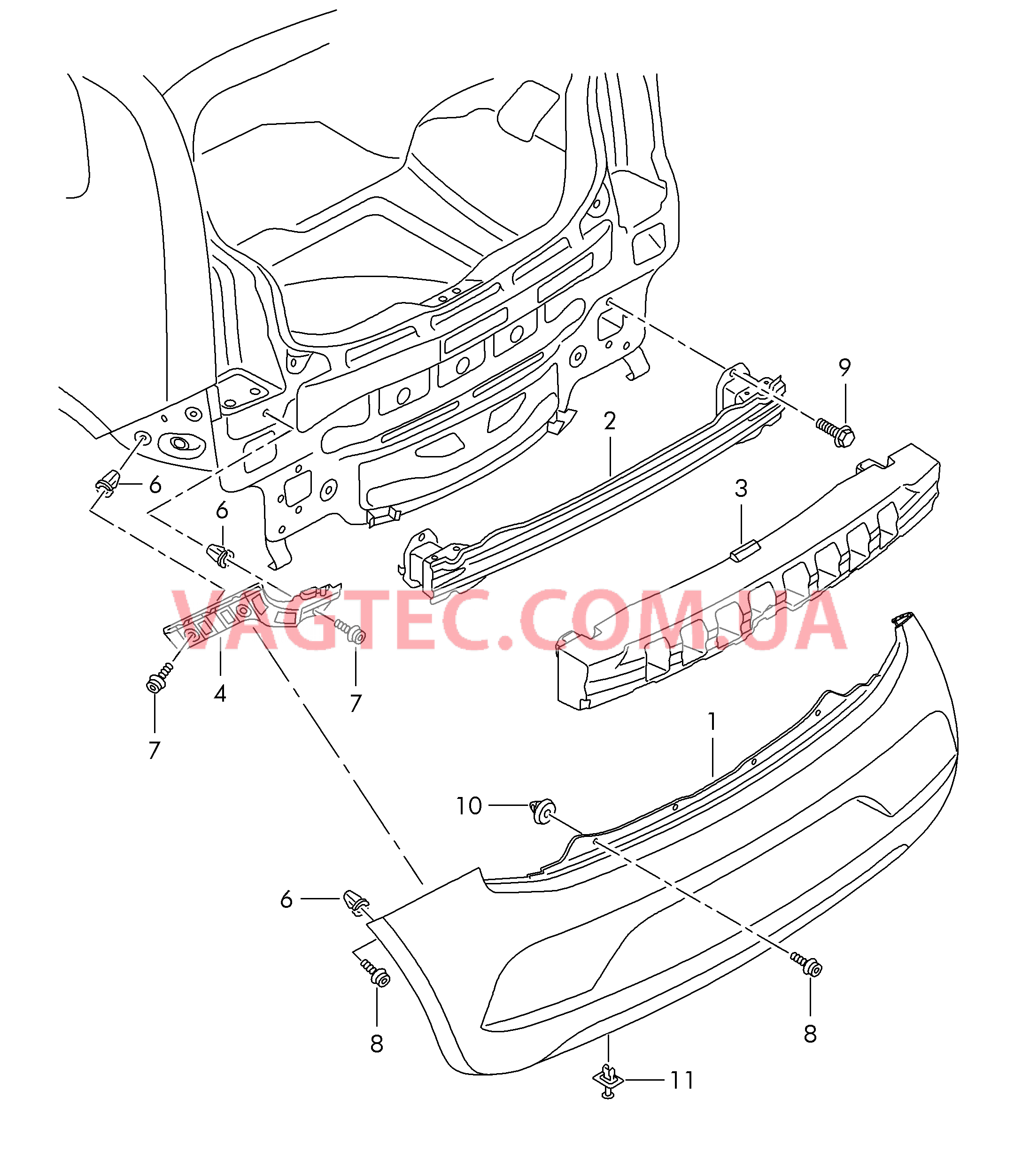 Бампер  для SEAT MI 2015