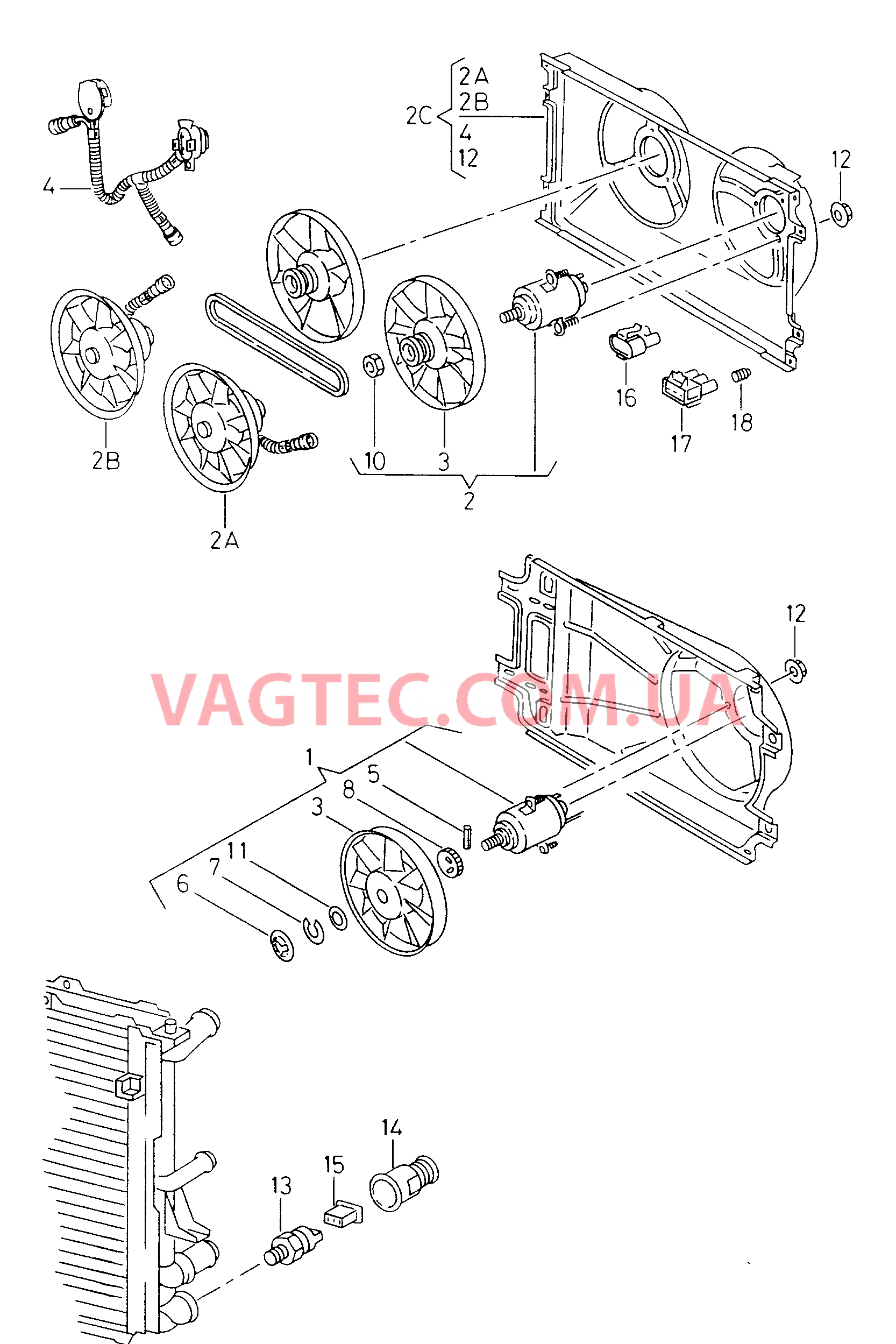 Вентиляторы радиатора, обзор  для VOLKSWAGEN Caddy 2000