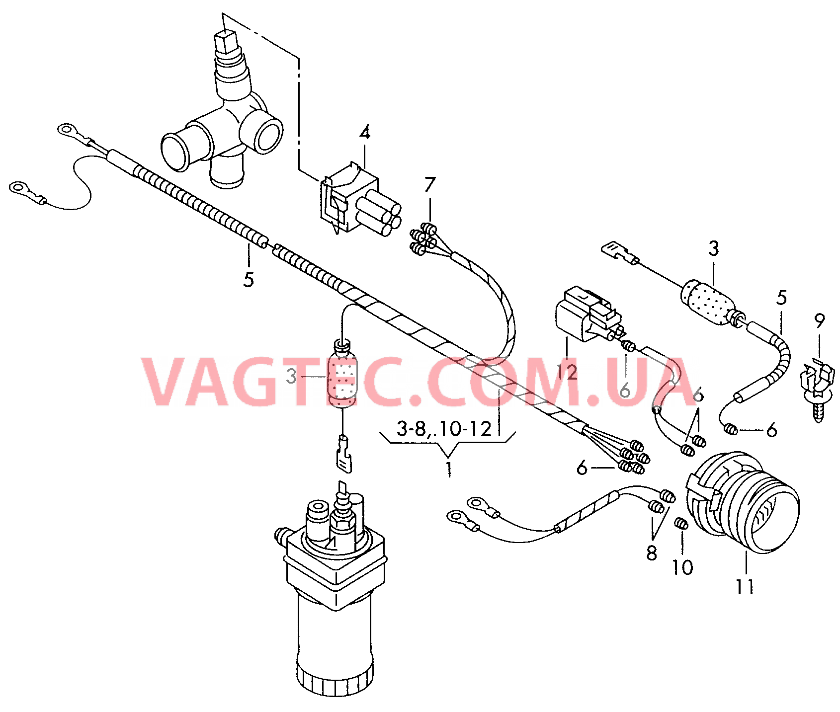 Жгут проводов для двигателя  для VOLKSWAGEN Caddy 2002