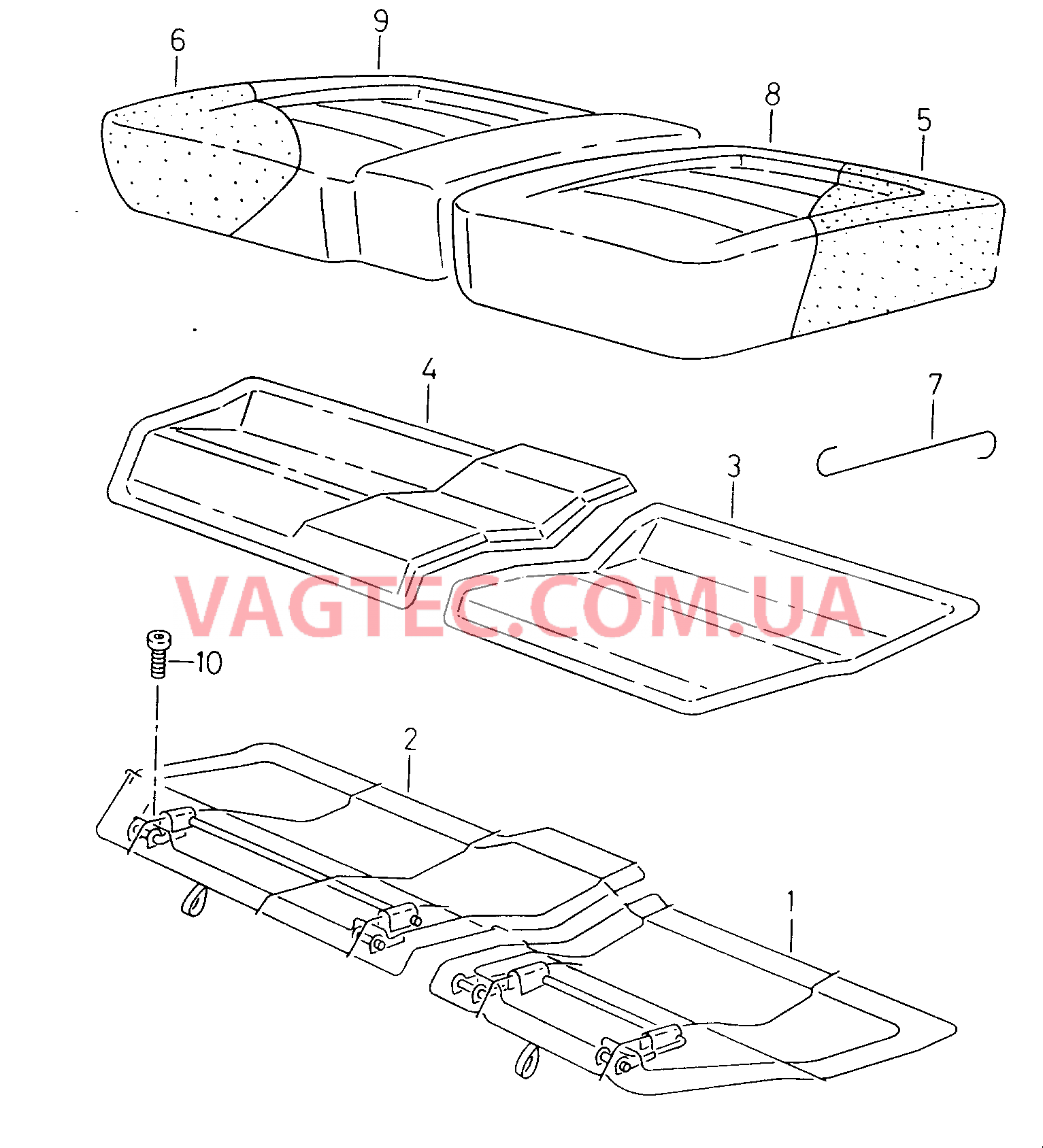 Cиденье, разделенное  для SEAT Inca 2000